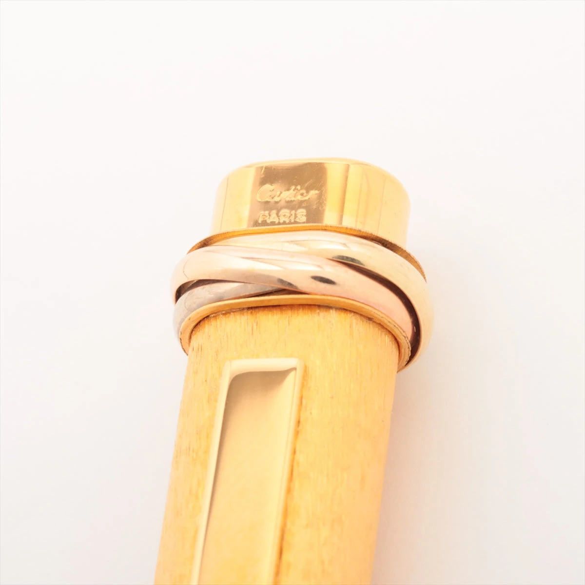 カルティエ　パシャトリニティゴールド　ボールペン Cartier カルティエ トリニティ ボールペン 黒インク 3ゴールドカラー