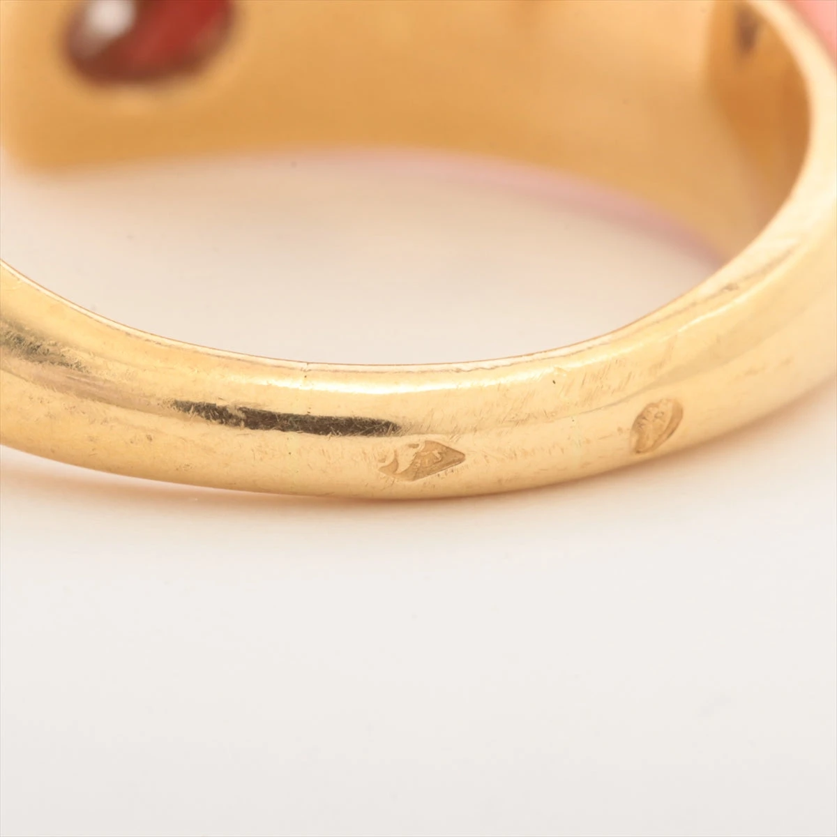ヴァンクリーフ&アーペル 珊瑚 ダイヤ リング 18Kt(YG) 7.5g A3235072 
