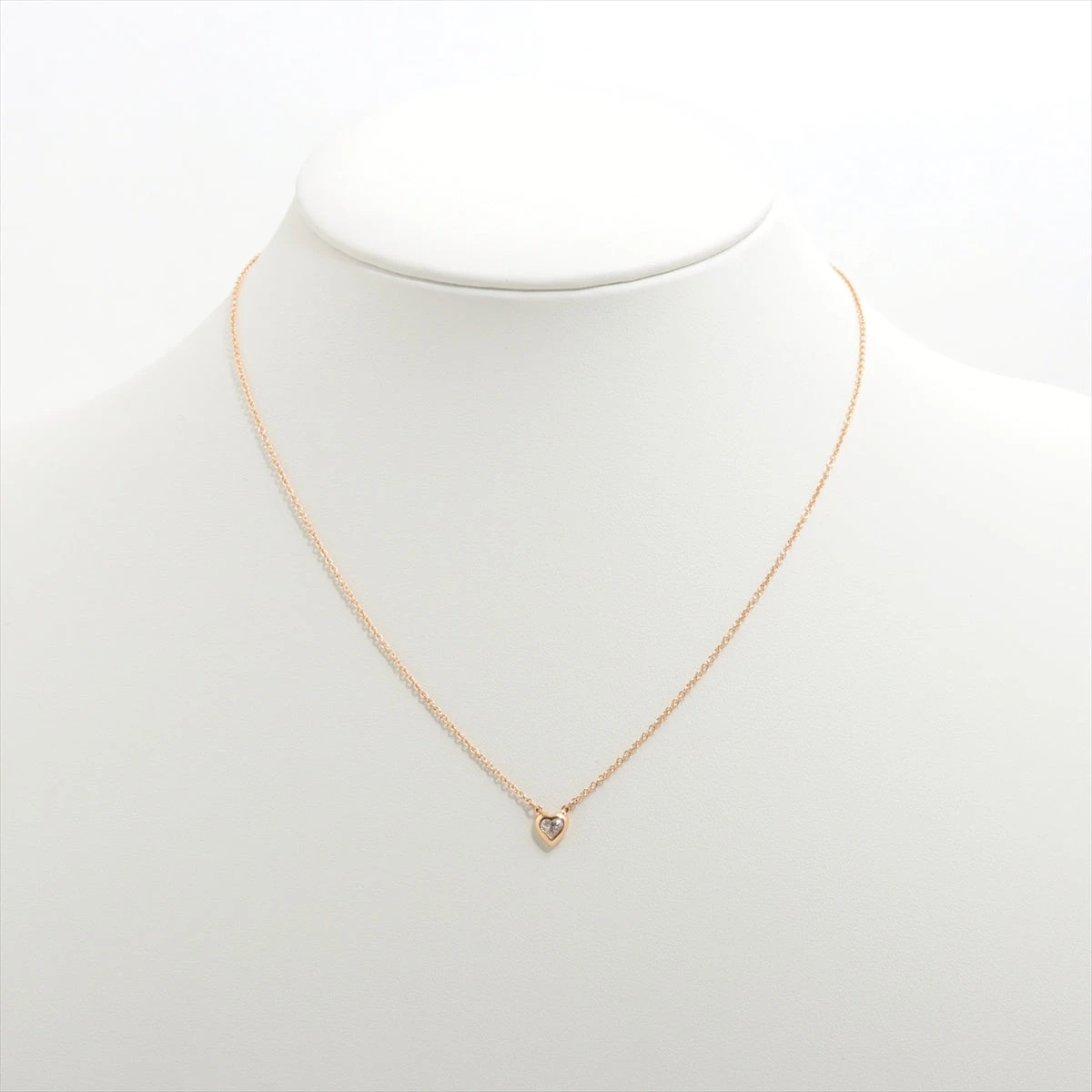 ティファニー バイザヤード ハート ダイヤ ネックレス 750(PG) 2.5g D0