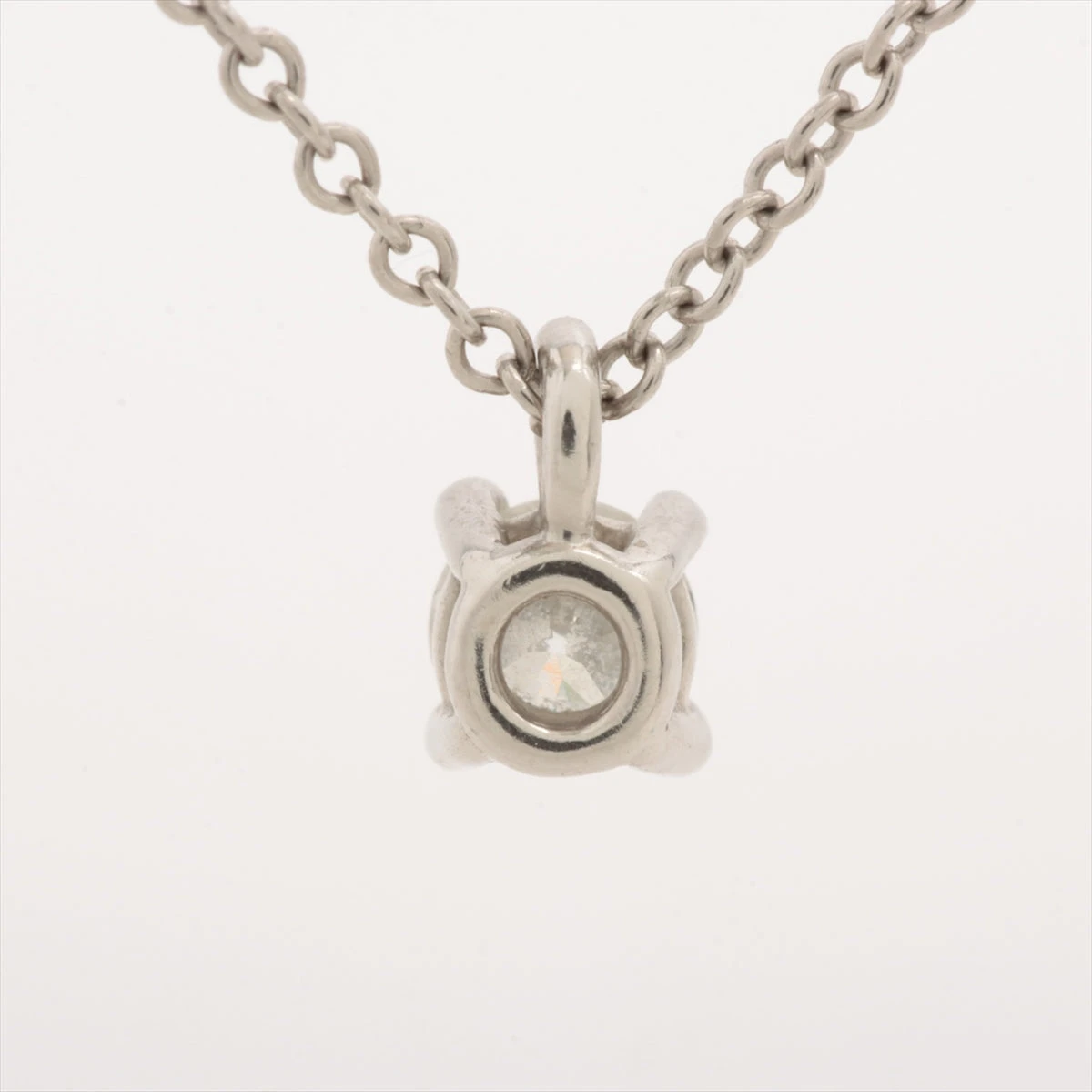 ティファニー ソリティア ダイヤ ネックレス Pt950 2.4g ダイヤ直径約