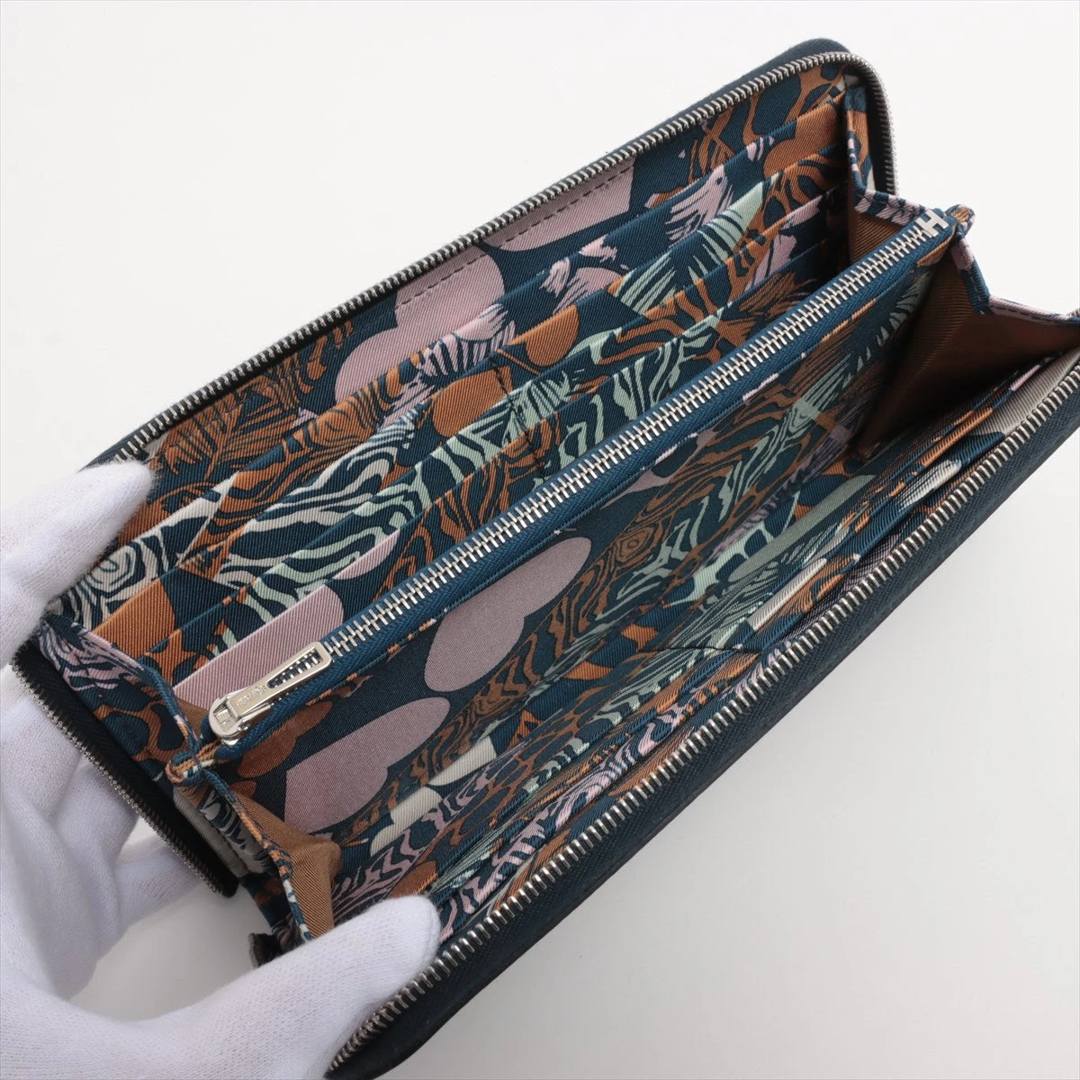 エルメス アザップロングシルクイン ヴォーエプソン ラウンドジップ