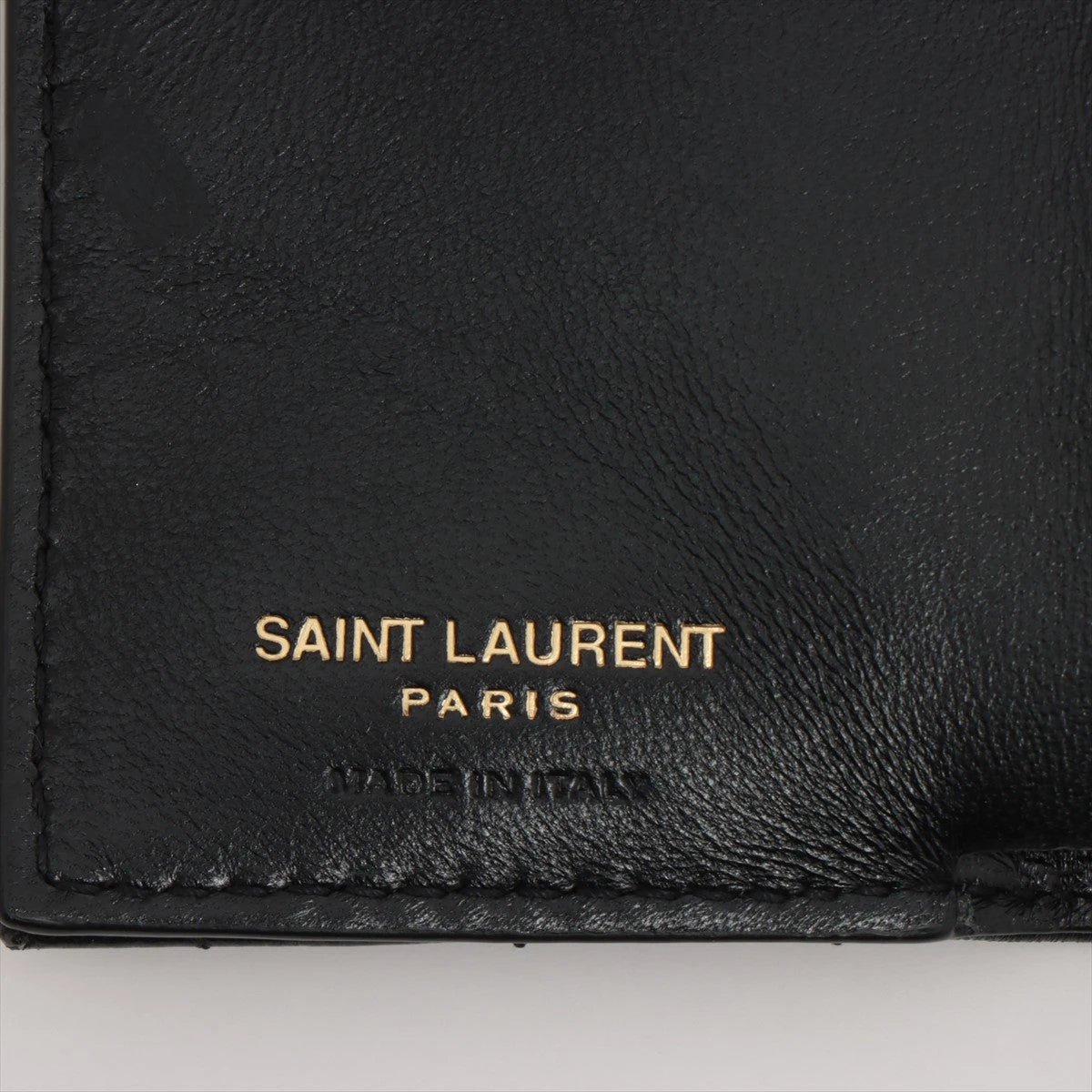 サンローランパリ Vステッチ TGN668274 レザー コンパクトウォレット