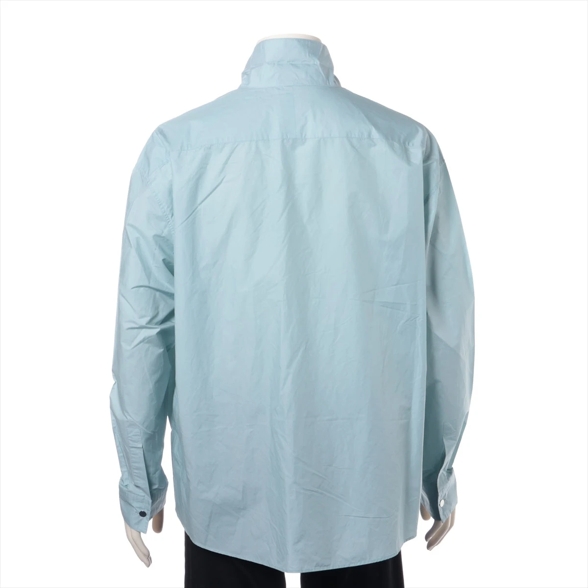 エルメス コットン シャツ ブルー34 定価14万】HERMES special cotton check shirt made in France mint