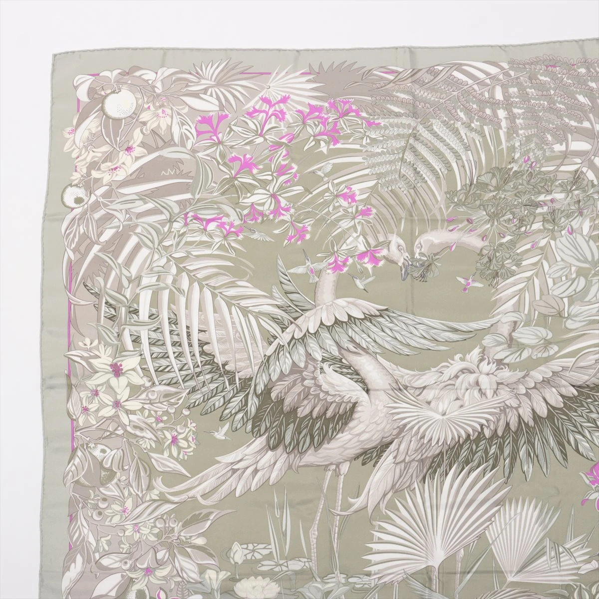 エルメス カレ90 FLAMINGO PARTY フラミンゴパーティ スカーフ