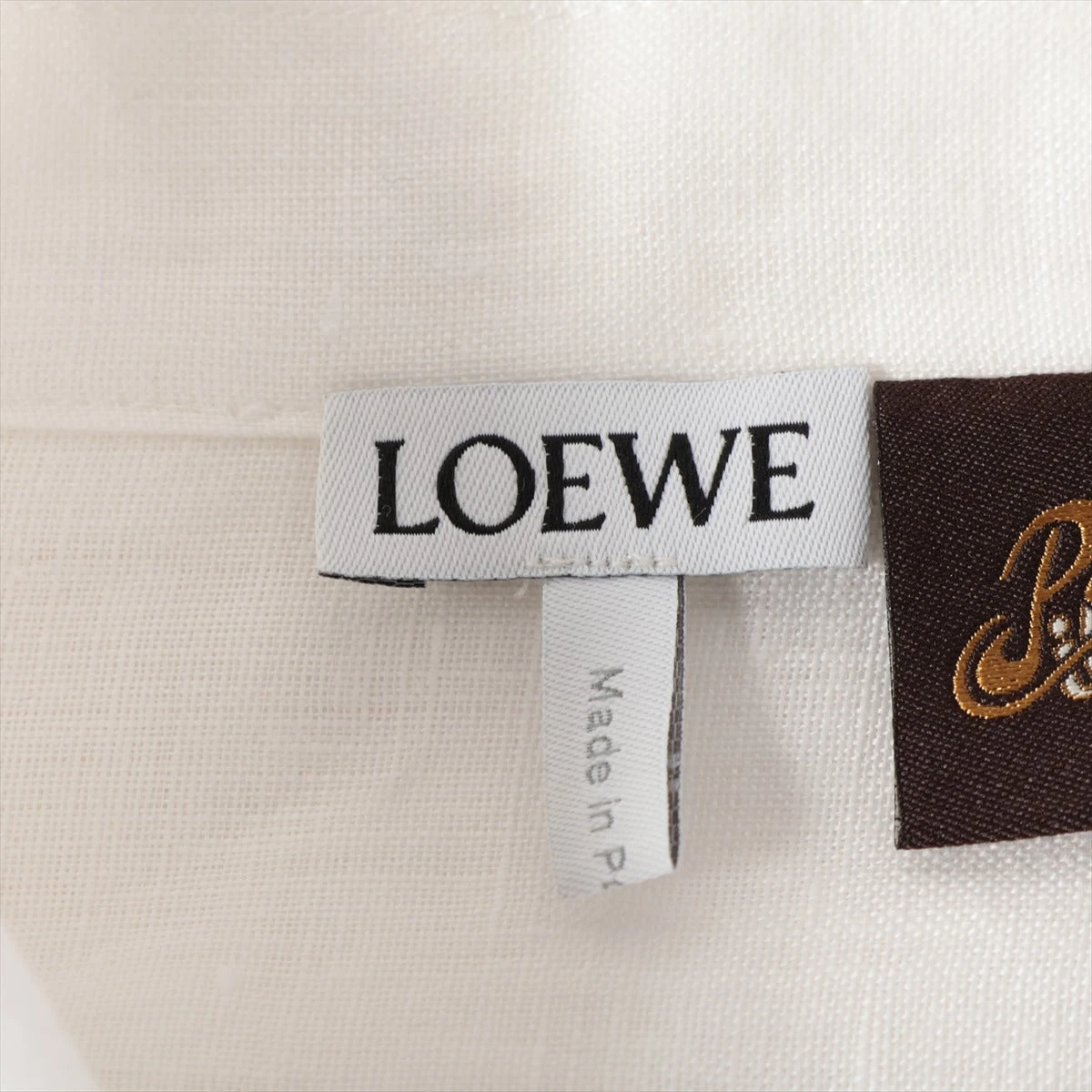 【LOEWE】H616Y05X63 アナグラム刺繍ポケット リネンシャツ シャツ（レーヨン&リネン） ブラック - LOEWE