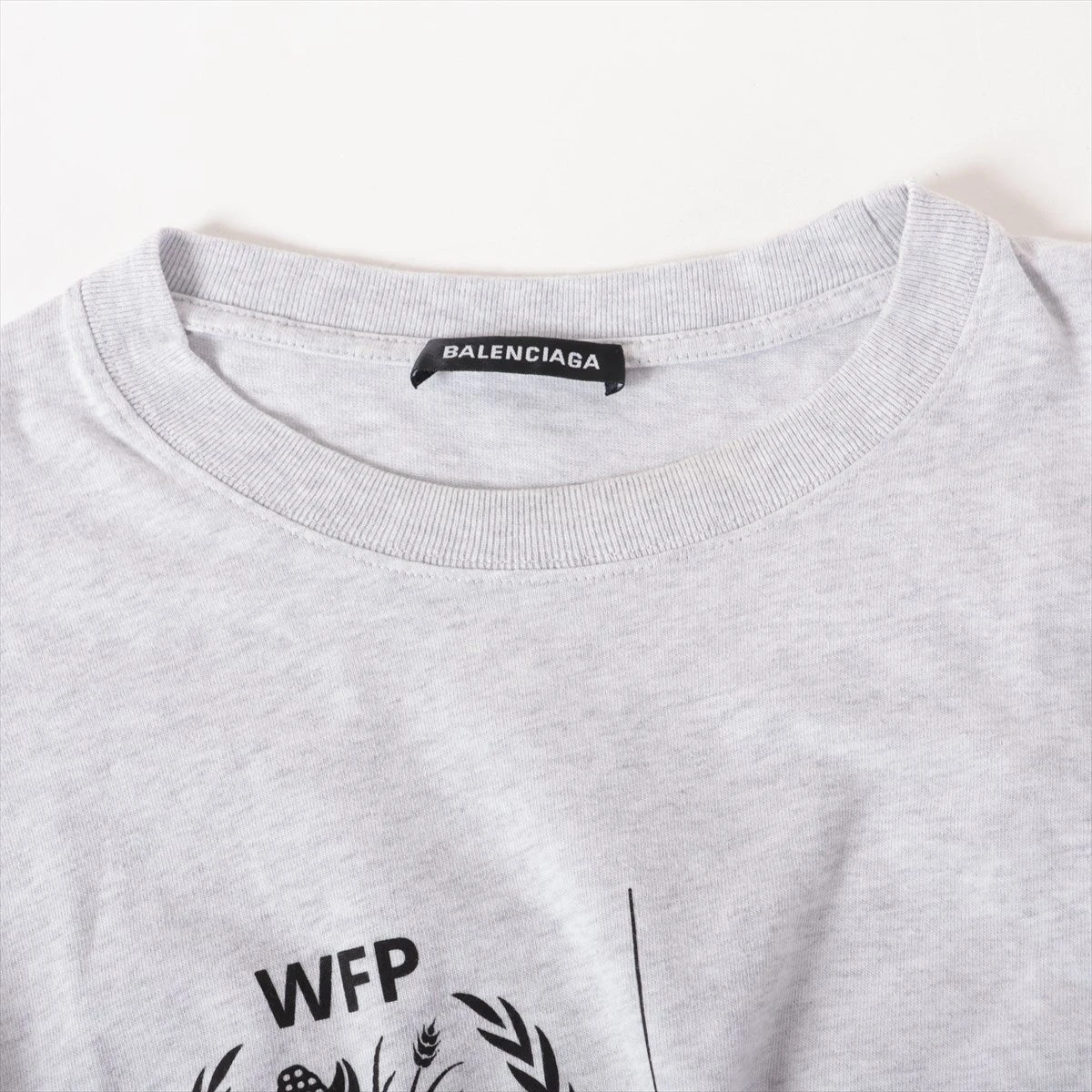 バレンシアガ×WFP 20年 コットン Tシャツ L メンズ グレー 612966 