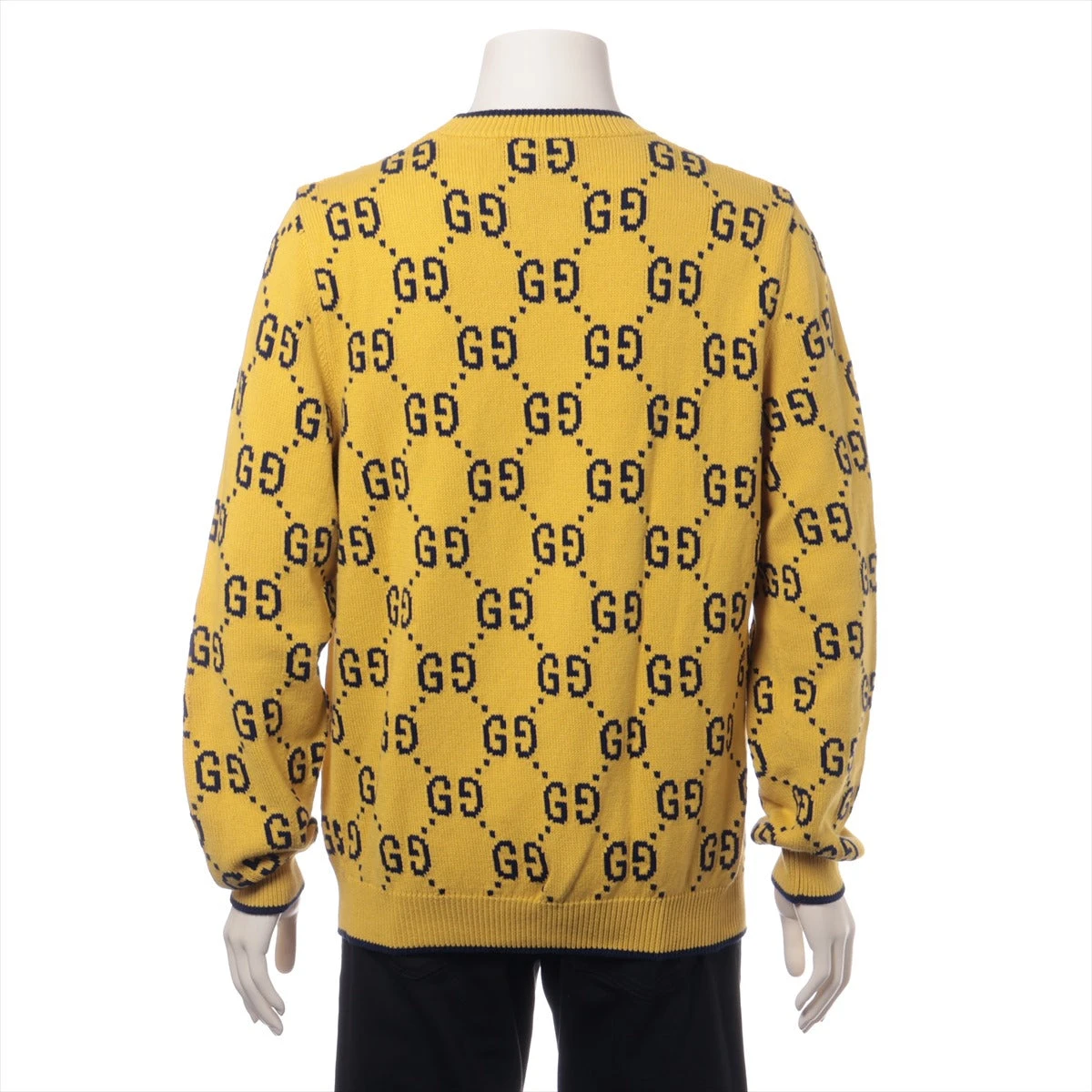 グッチ GG コットン ニット XL メンズ イエロー 694767 A3252057
