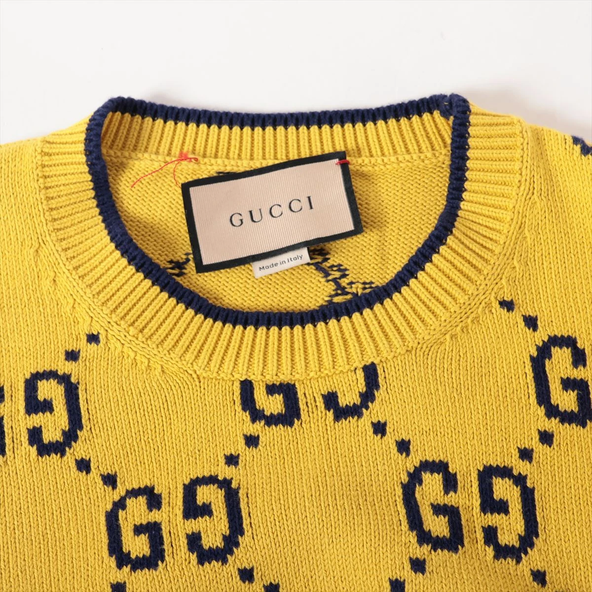 美品 グッチ ニット GGモノグラム 22SSモデル ウール メンズ XL 25新作 グッチ ウール カシミヤ アーガイル セーター メンズ