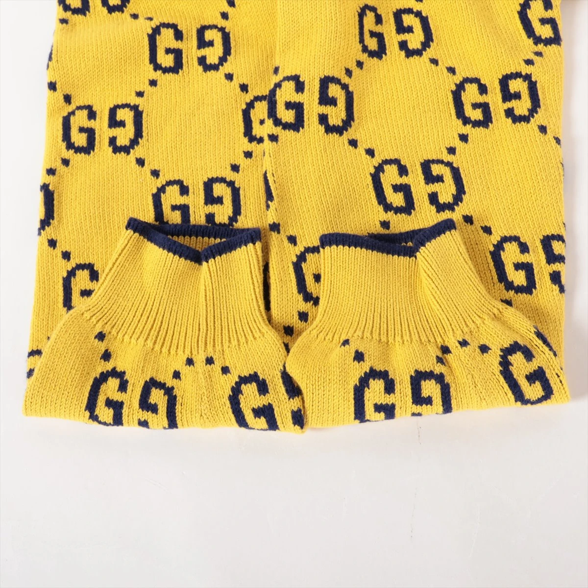 グッチ GG コットン ニット XL メンズ イエロー 694767 A3252057｜中古