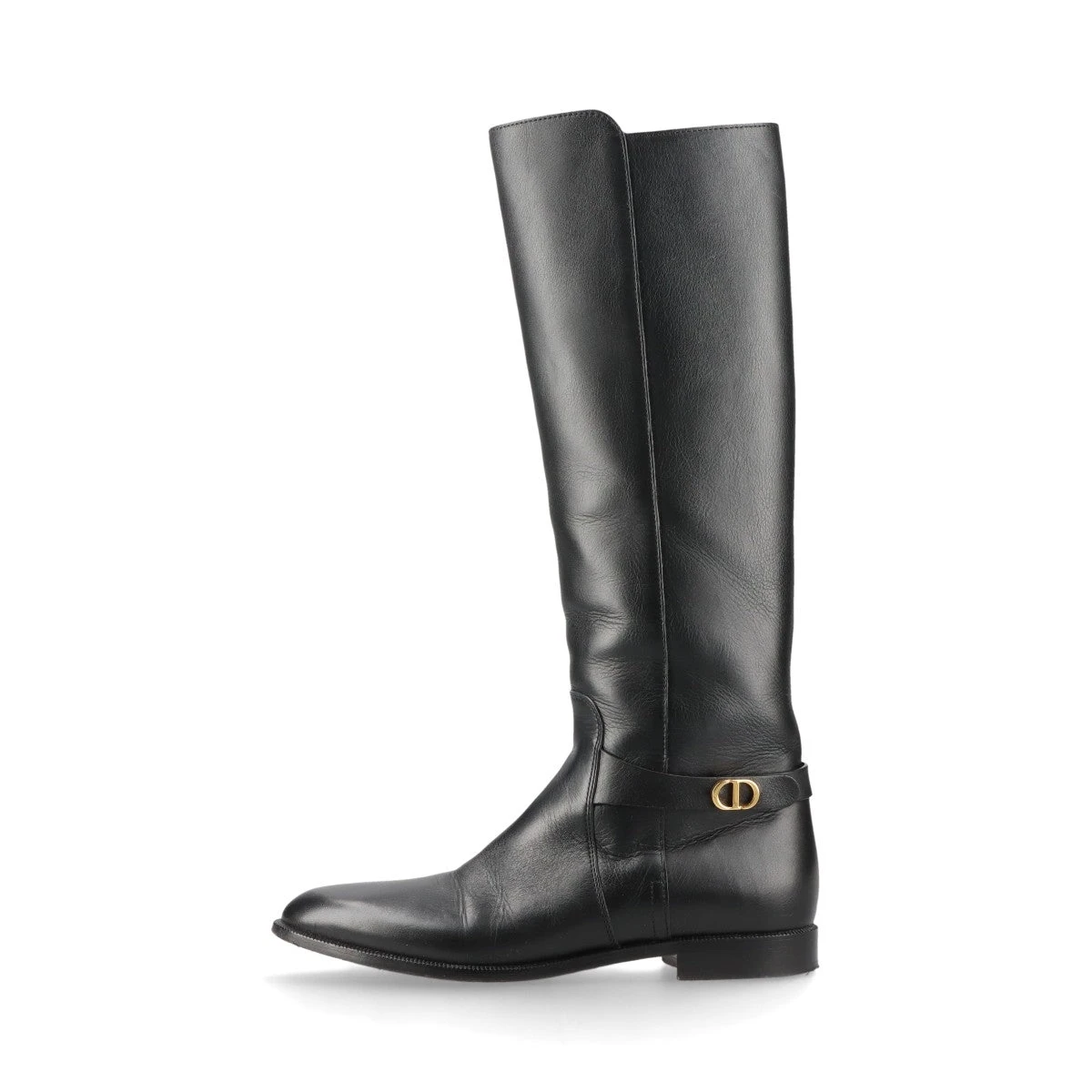 クリスチャンディオール レザー ロングコート 37 1/2 レディース