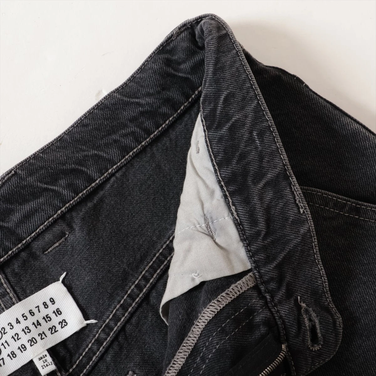 メゾンマルジェラ 23AW コットン ペインターデニム 28 メンズ グレー