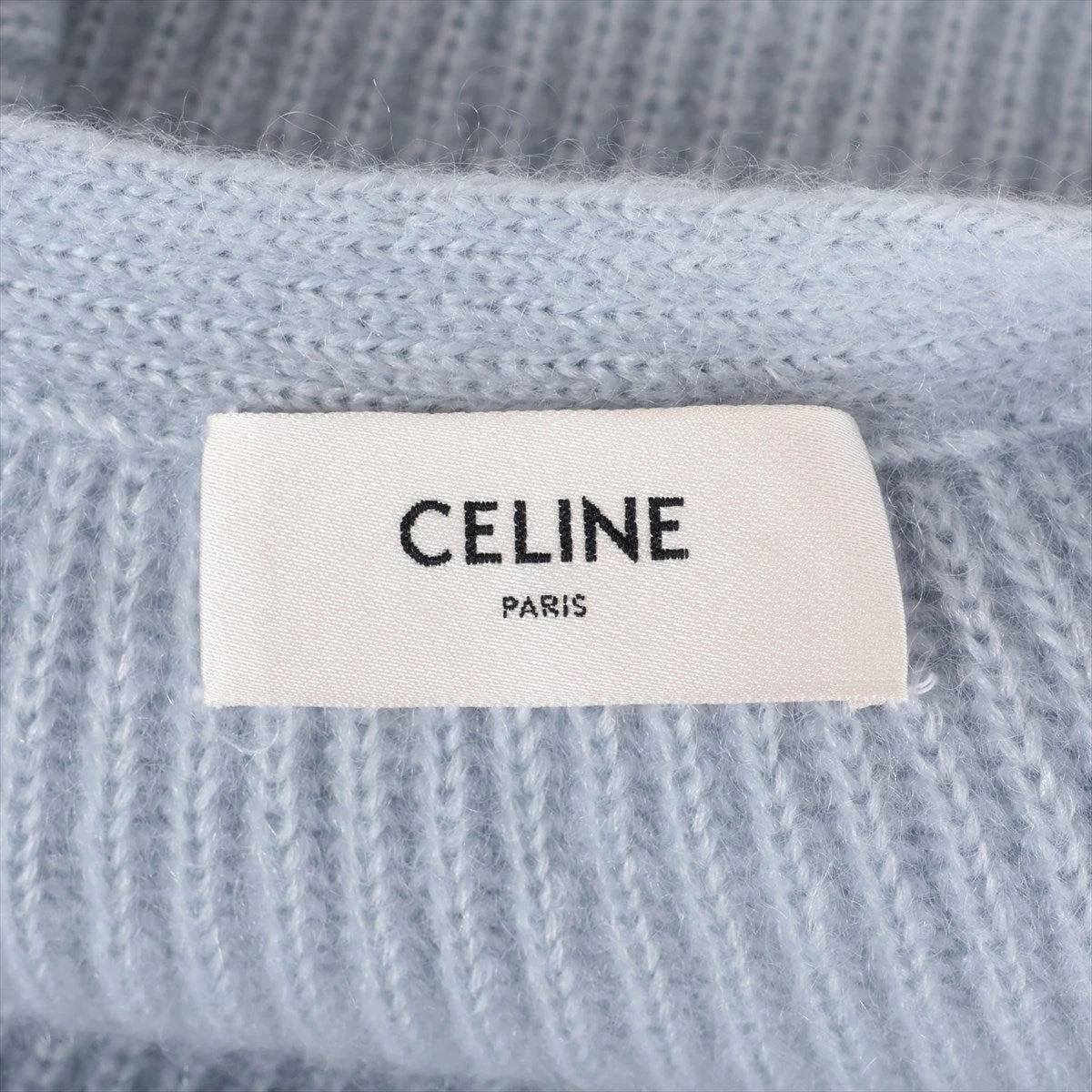 CELINE - セリーヌ CELINE カーディガン 衣料品 トップス シルク モヘヤ レディース ブルー系 2AD24377N 【中古】 セリーヌ モヘヤ カーディガン S レディース ブルー 2AD24377N