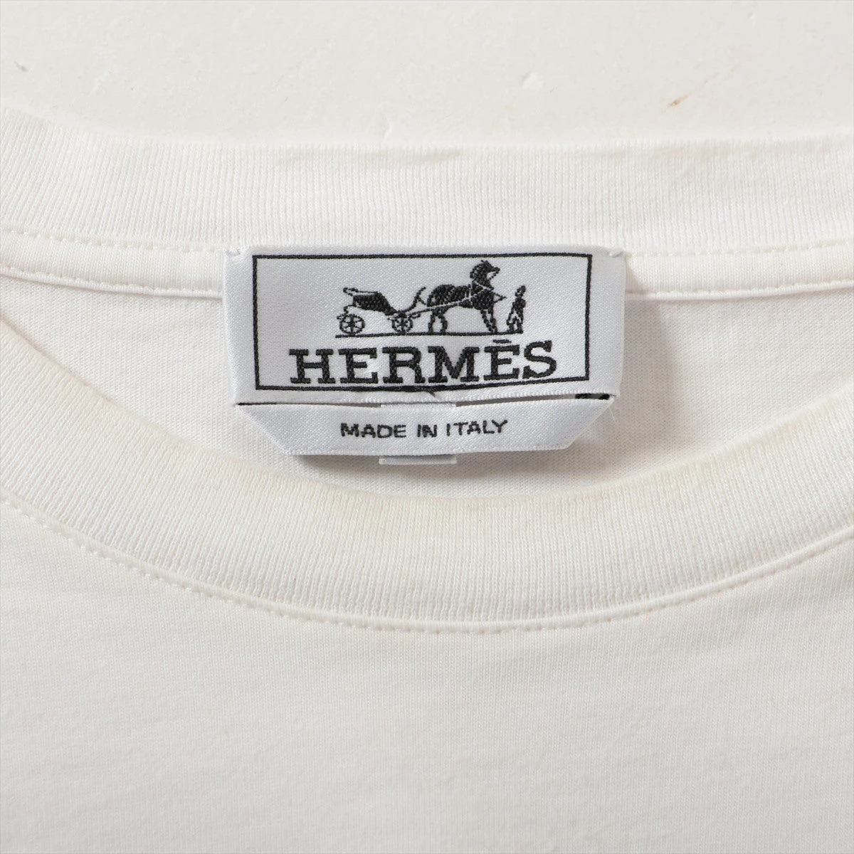 エルメス コットン Tシャツ XXL メンズ ホワイト クォーターバッシュ 
