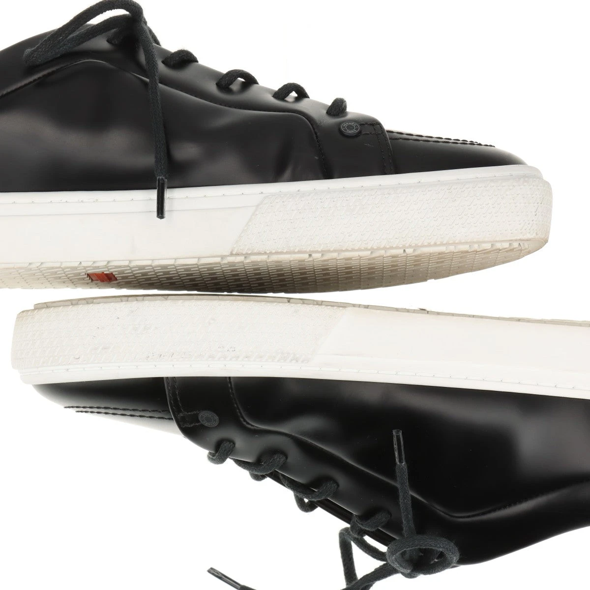 エルメス　エナメルシューズ　ブラック　42 1/2 エルメス アーウィン レザー スニーカー 42 1/2 メンズ ブラック