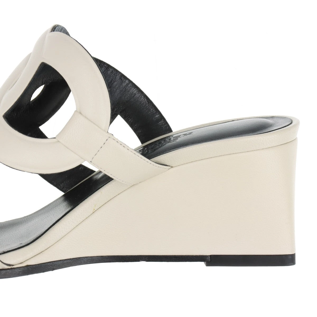 エルメス フィガリ レザー サンダル 35 レディース ホワイト