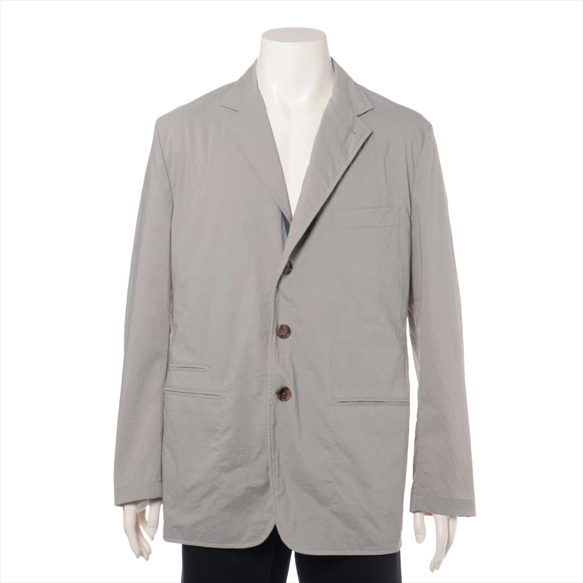 【未使用品】エルメス　メンズジャケット　サイズ52 エルメス ナイロン×ポリエステル ジャケット 52 メンズ グレー G19983K