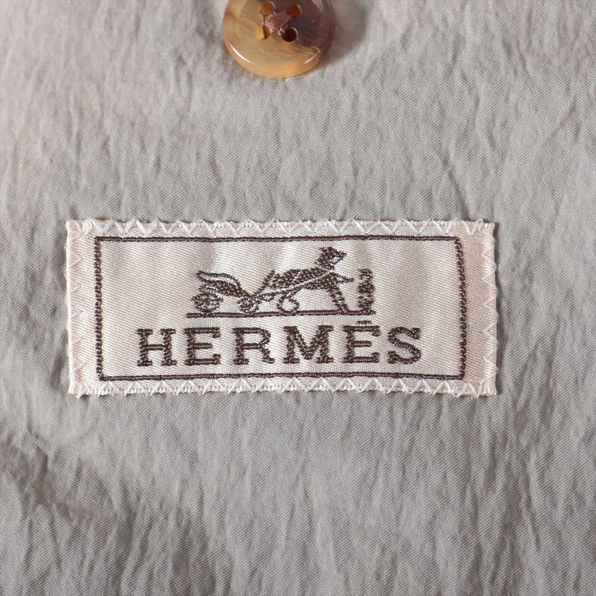 エルメス ナイロン×ポリエステル ジャケット 52 メンズ グレー G19983K