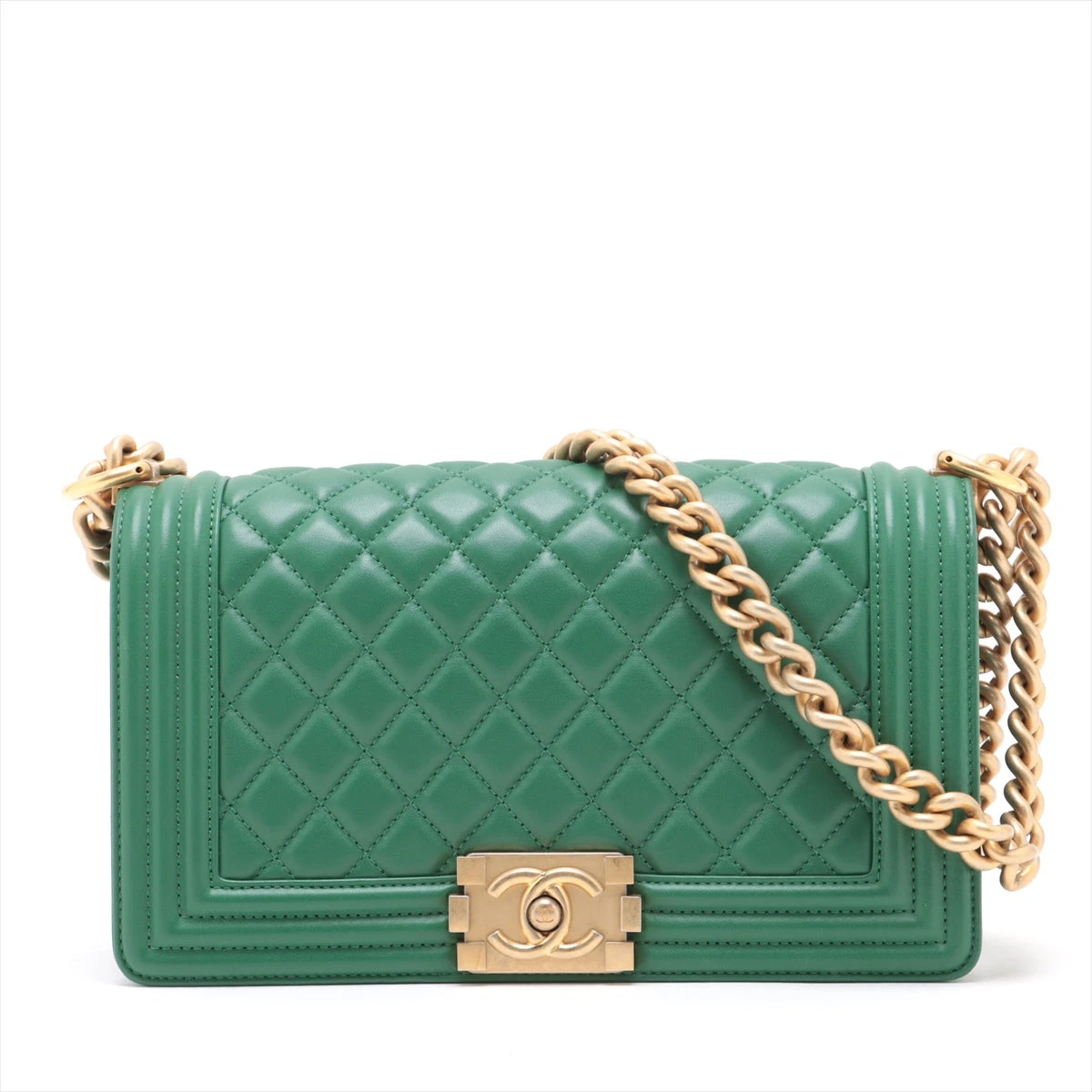 シャネル CHANEL ボーイシャネル ベロア グリーン ショルダー 11850106.jpg