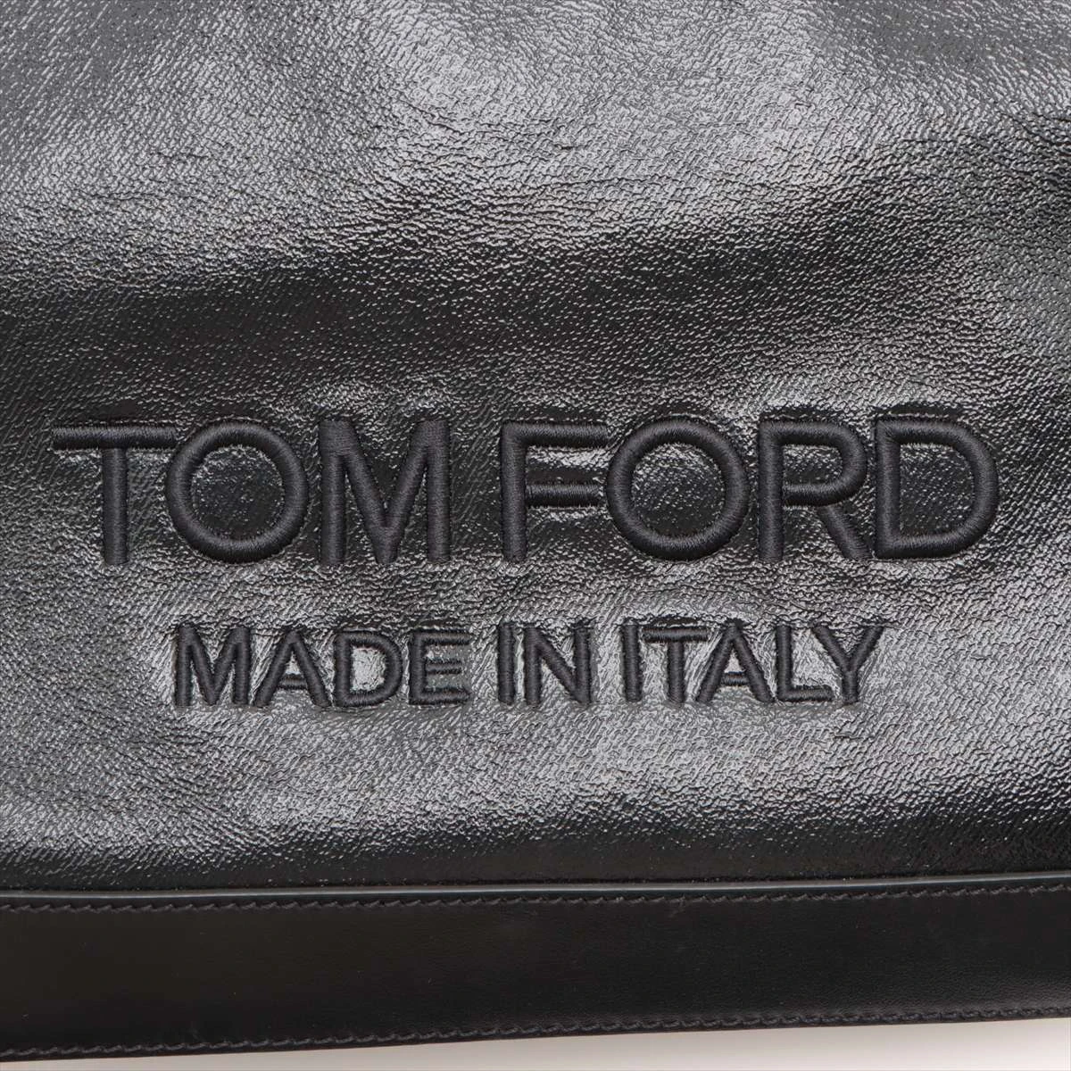 トムフォード ロゴ レザー×コーティングキャンバス 2WAYトートバッグ