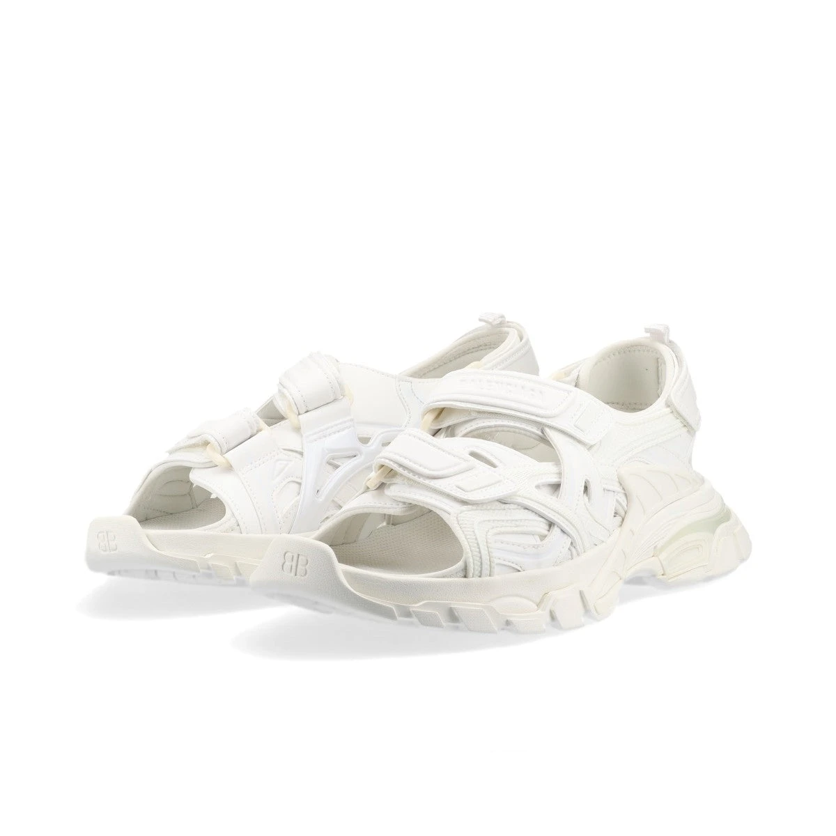 入手困難⭐️バレンシアガ トラックサンダル ロゴ型押し ホワイト 29cm BALENCIAGA 未使用 バレンシアガ ロゴ サンダル パンプス レディース