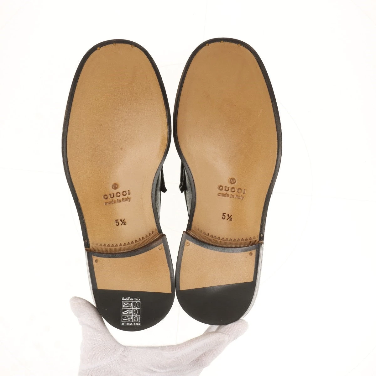 正規品GUCCI グッチ ホースビットローファー サイズ8 型番723562 グッチ ホースビット レザー ローファー 5.5 ユニセックス
