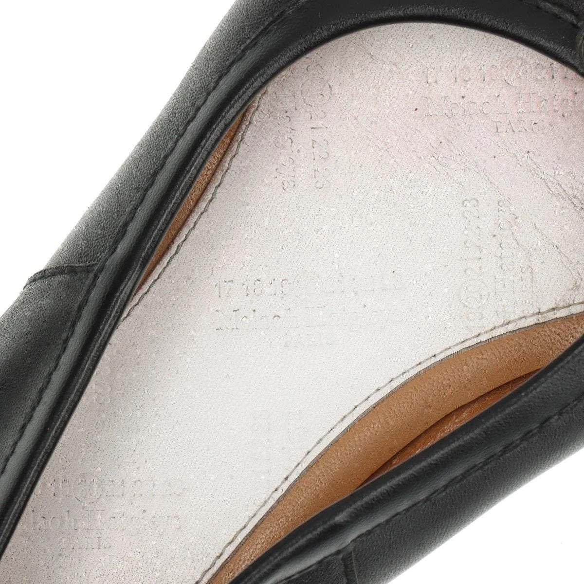 メゾンマルジェラ TABI レザー フラットパンプス 40 レディース