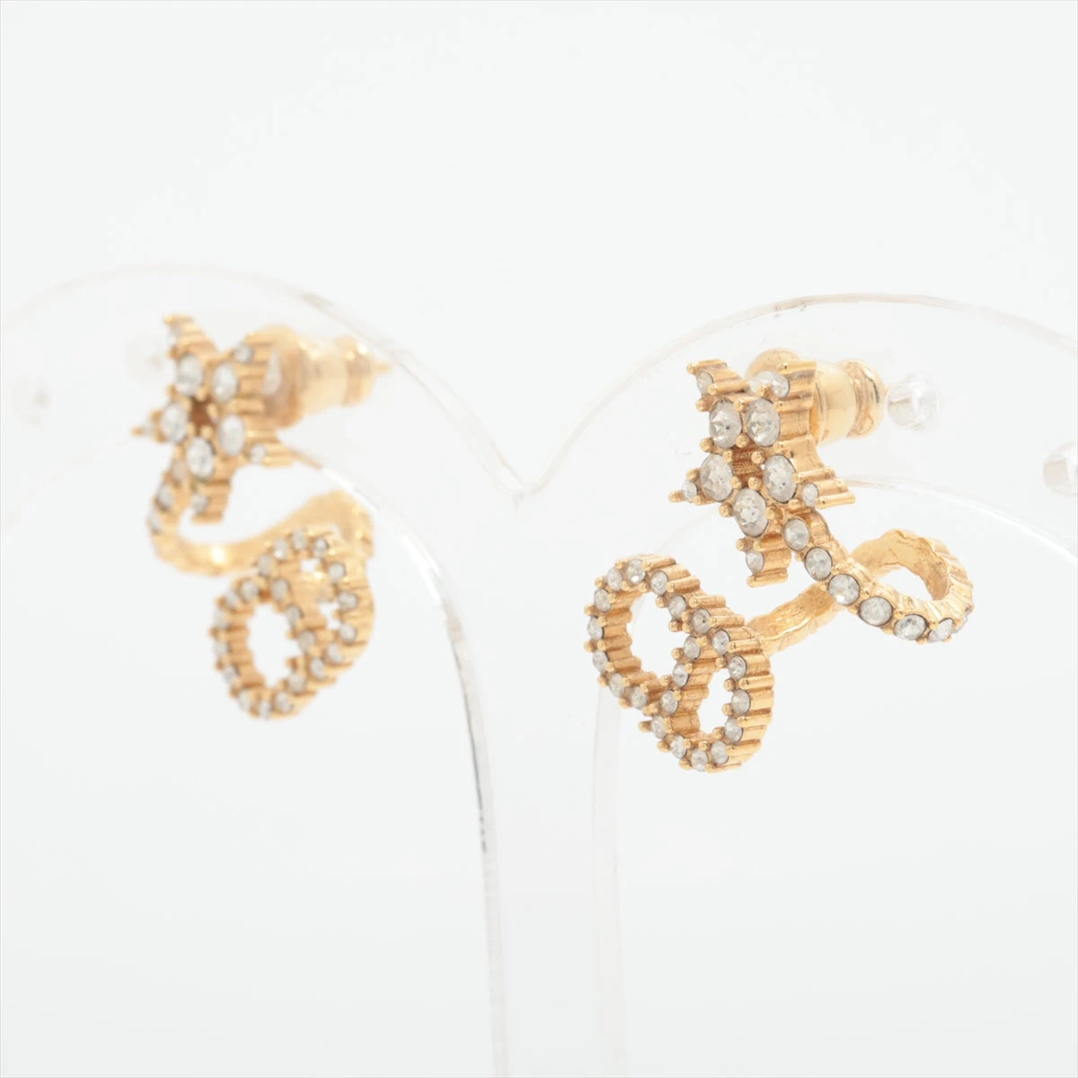 ディオール　クレール ディー リュヌ ピアス　CDロゴ　ラインストーン　両耳用 Christian Dior （新品・未使用品）クリスチャンディオール
