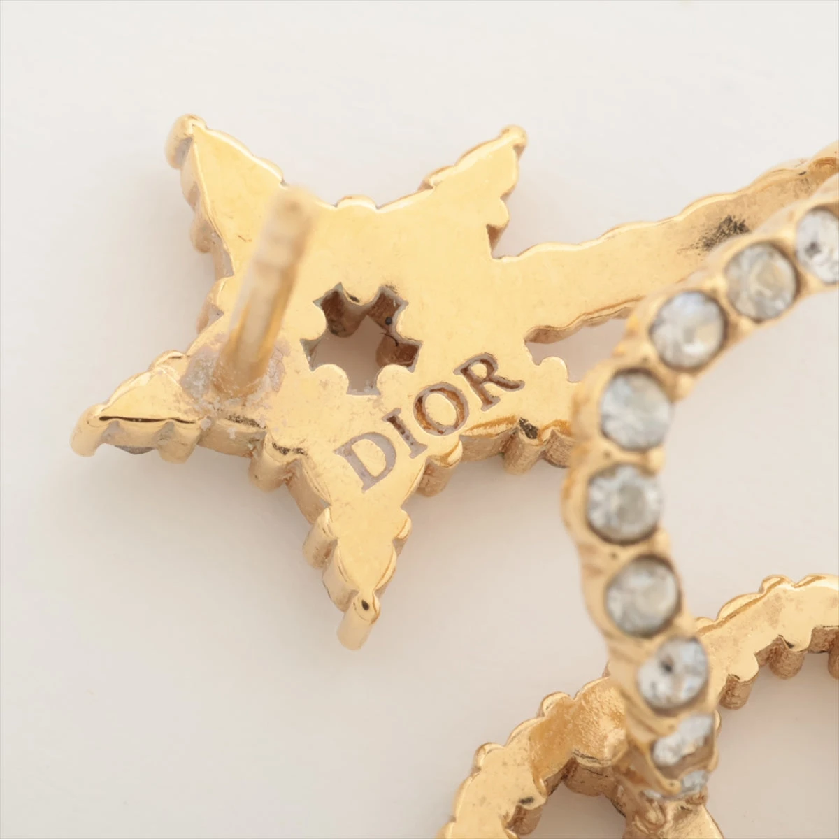ディオール　クレール ディー リュヌ ピアス　CDロゴ　ラインストーン　両耳用 Christian Dior （新品・未使用品）クリスチャンディオール