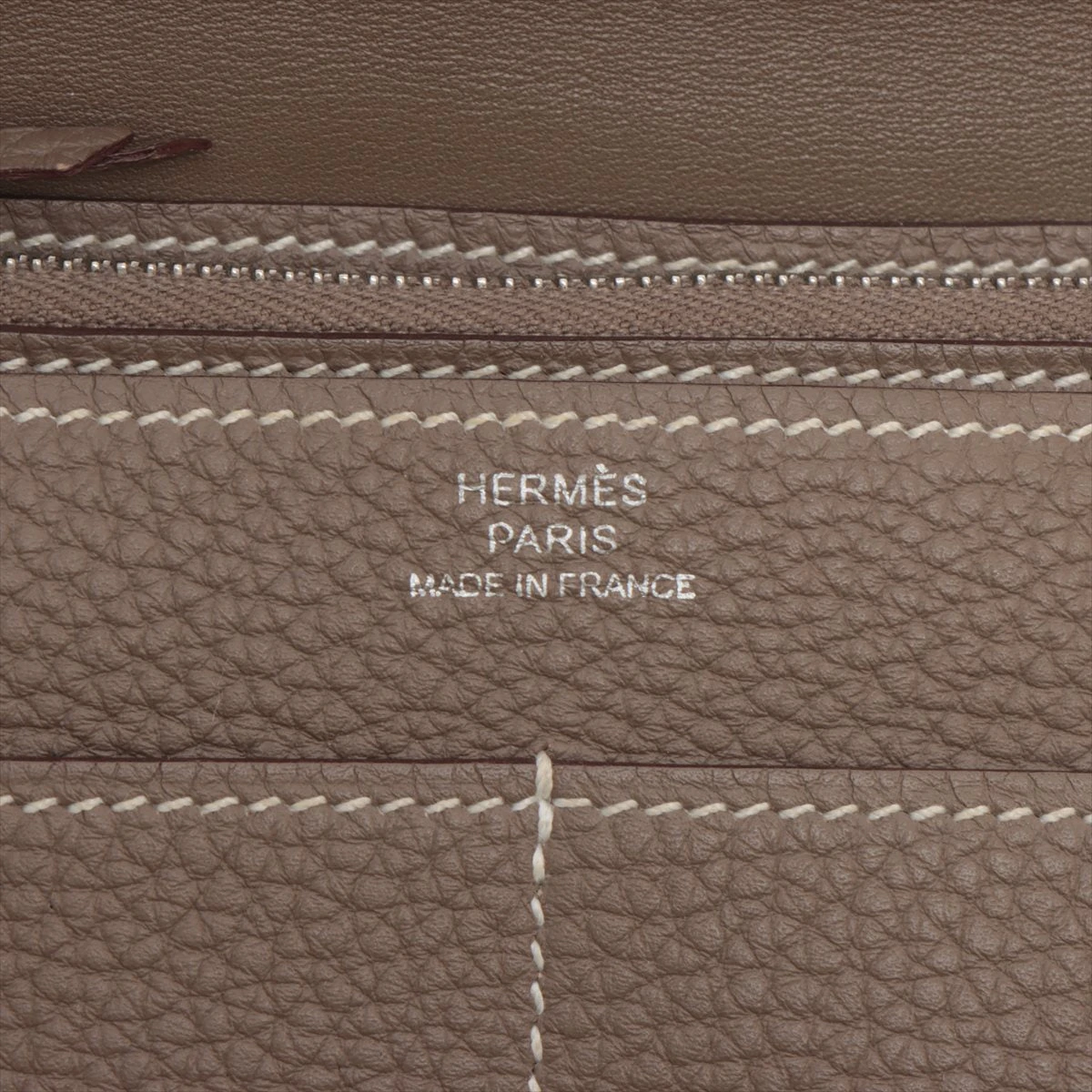 極美品✨エルメス ドゴンGM トゴ 財布 エトゥープ シルバー金具 A:2017 Dogon 《 新品 》HERMES エルメス ドゴン デュオ GM トゴ