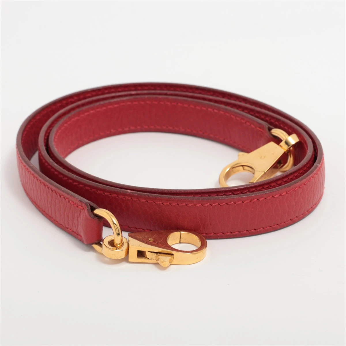 エルメス HERMES ショルダー ストラップ クシュベル レッド ゴールド  