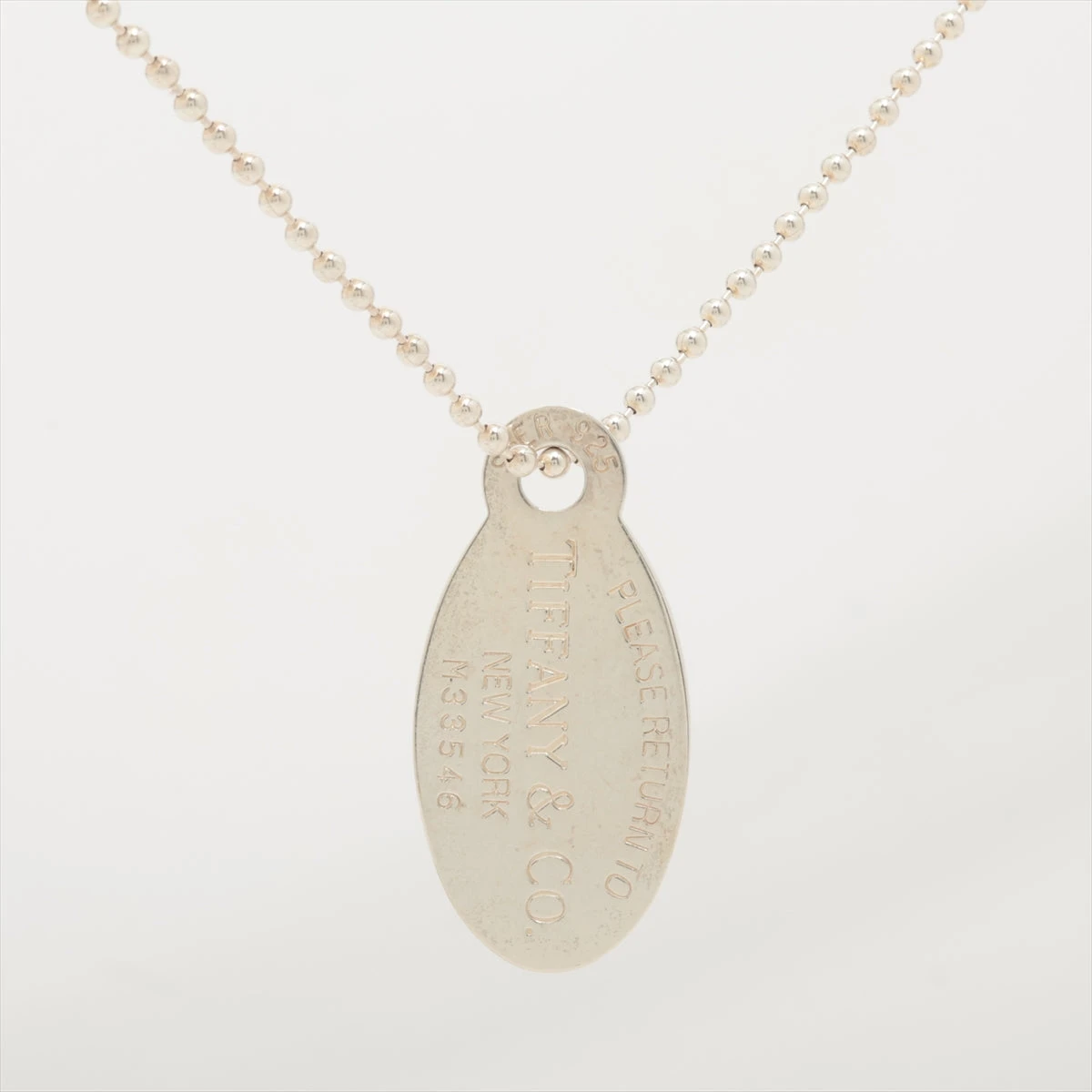 Tiffany オーバルネックレス ボールチェーン ティファニー リターン