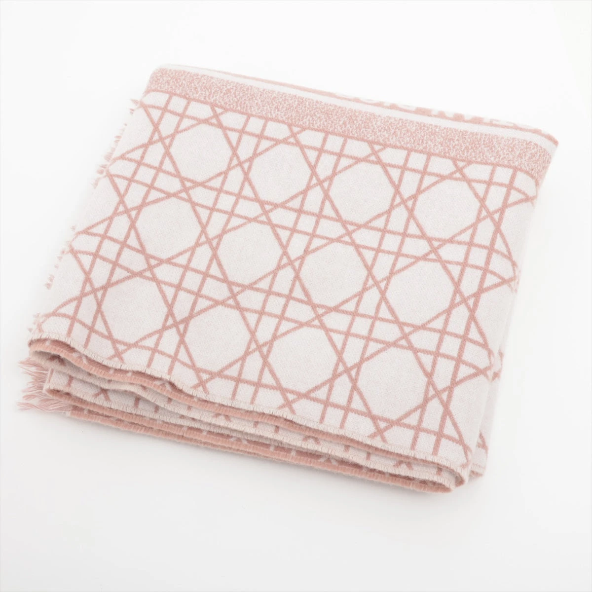 ディオール ロゴ マフラー 素材表記なし ピンク A3256941｜中古