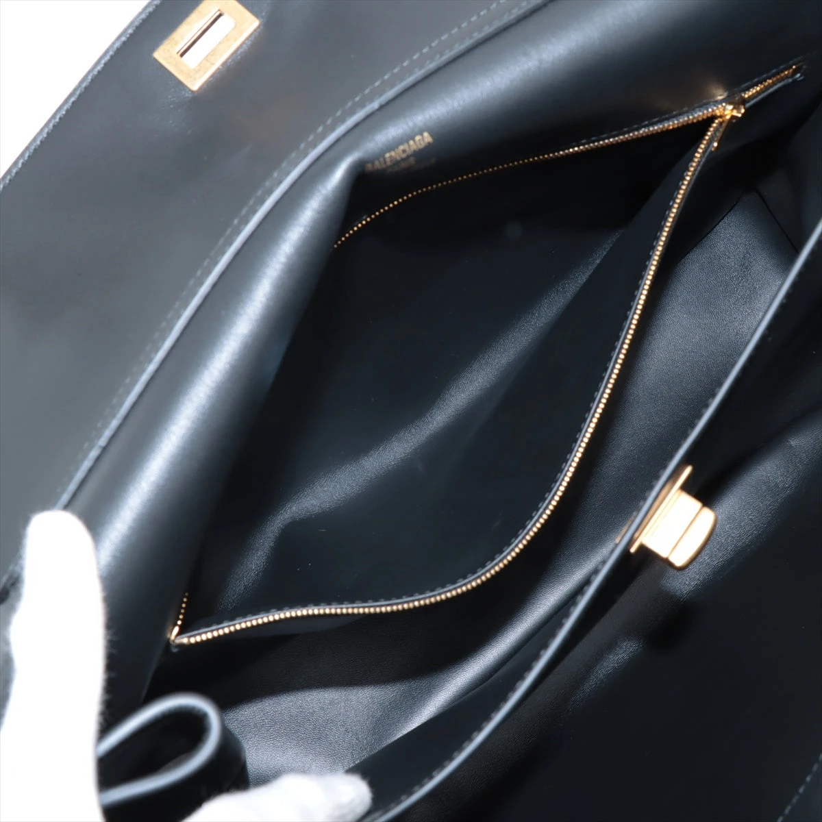 バレンシアガ ロデオ ラージ レザー 2WAYショルダーバッグ ブラック 