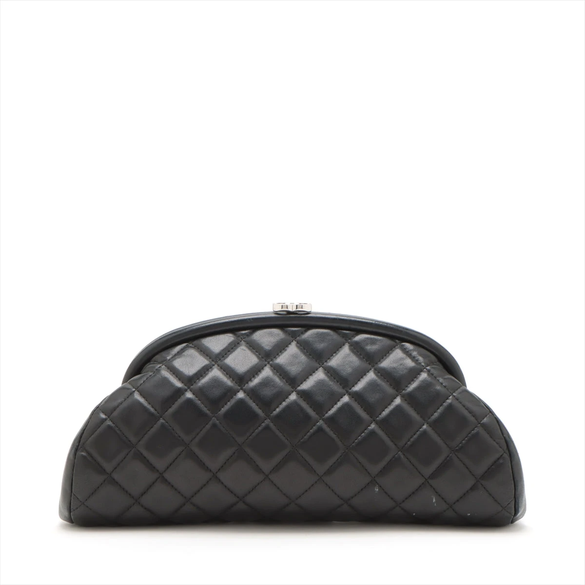 CHANEL シャネル クラッチバッグ マトラッセ ラムスキン シルバー金具 シャネル マトラッセ ラムスキン クラッチバッグ ブラック