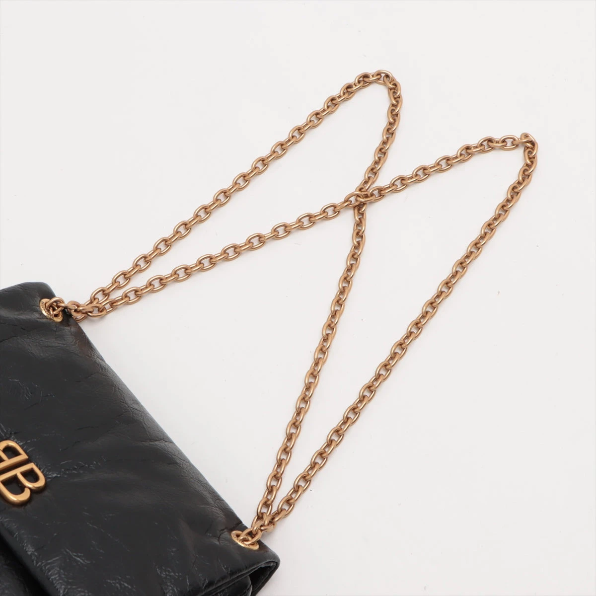 【希少モデル❗️】バレンシアガ　最高級レザー　ショルダーバッグ　プレートロゴ　金具 バレンシアガ BALENCIAGA レザー ショルダー バッグ 黒 ブラック