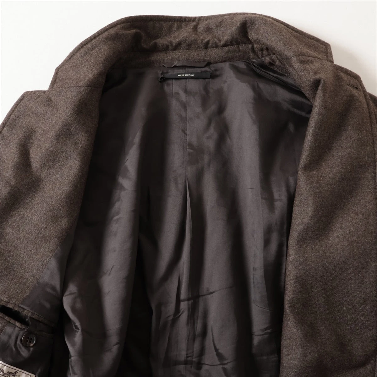 エルメス カシミヤ テーラードジャケット 54 メンズ ブラウン 52-5279