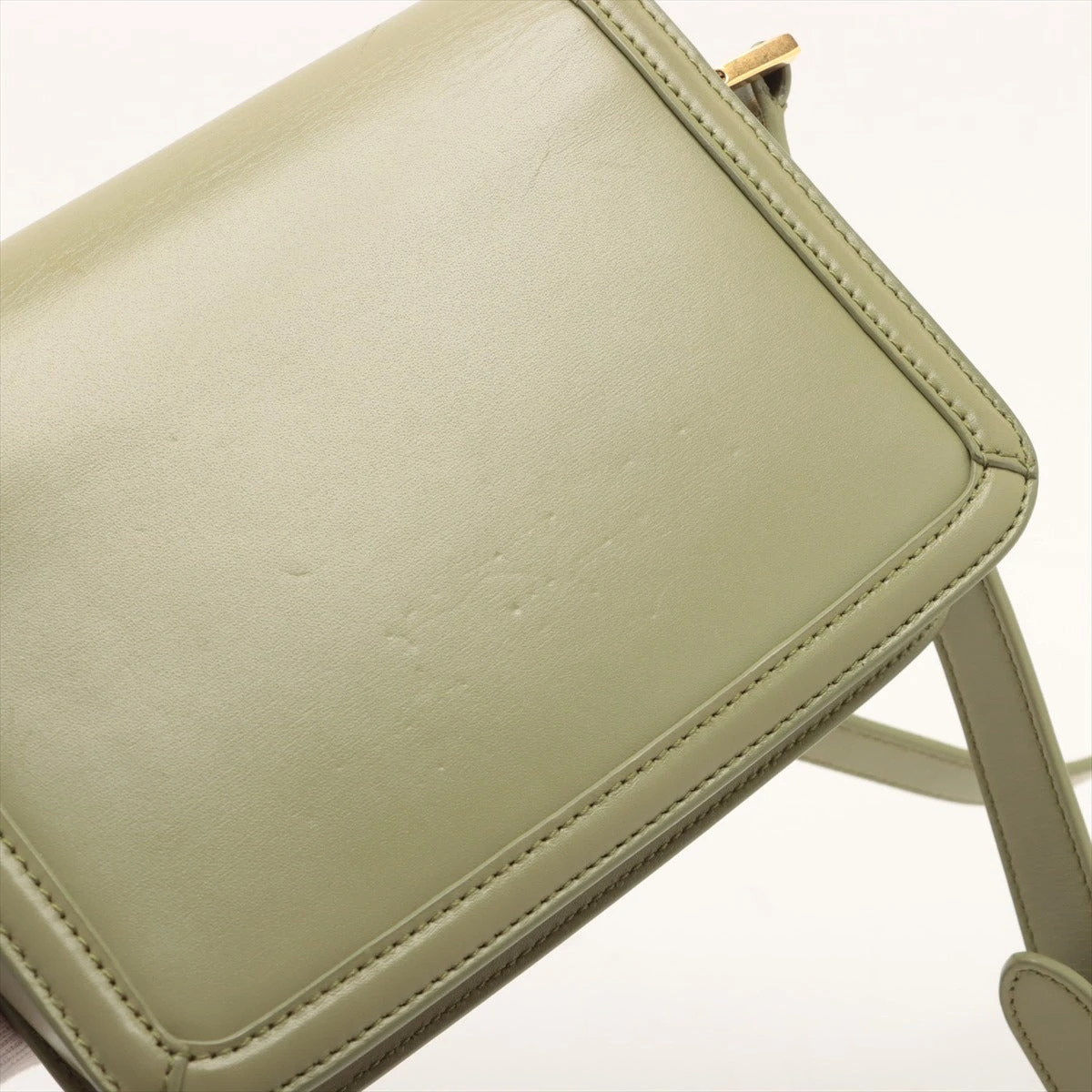 サンローランパリ ソルフェリーノ レザー ショルダーバッグ カーキ