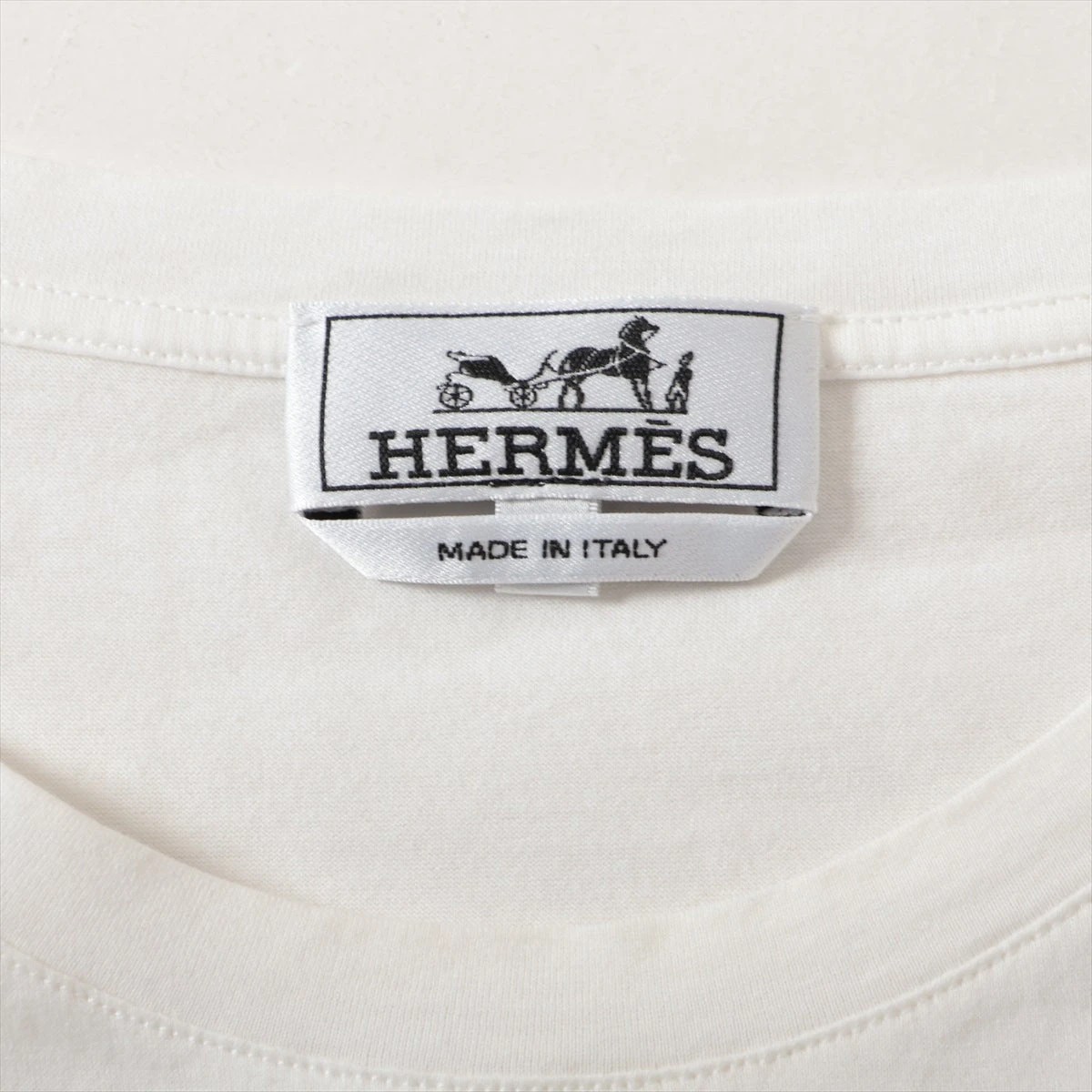 エルメス コットン Tシャツ L メンズ ホワイト IMPRIME HERMES