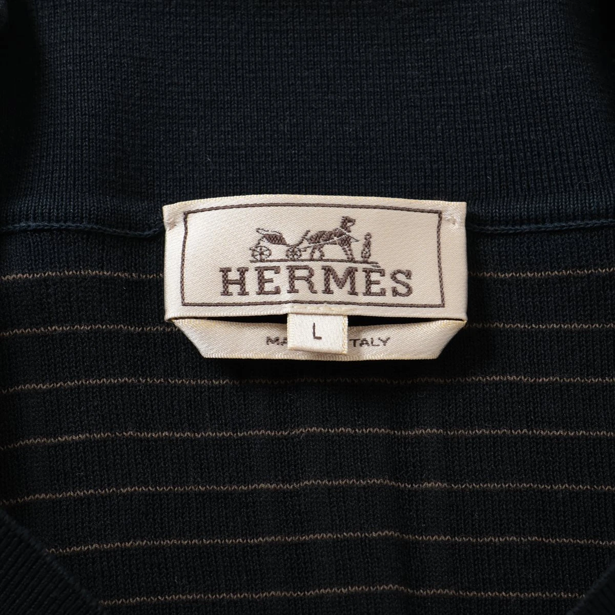 エルメス　半袖ニット　コットン　Lサイズ エルメス(HERMES)エルメス 半袖ニット ニット 衣料品 トップス