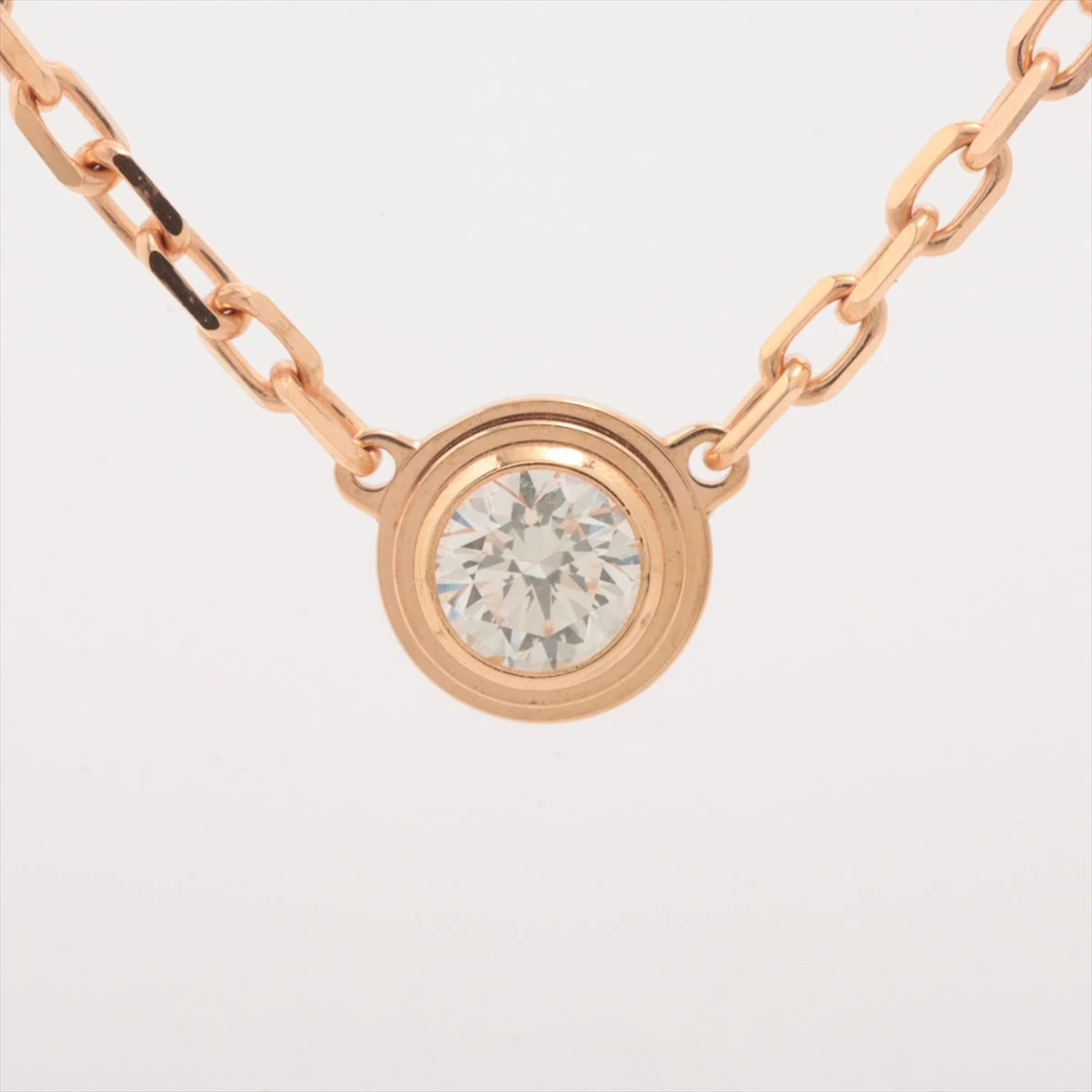 カルティエ ダムール SM ダイヤ ネックレス 750(PG) 2.8g A3261501  