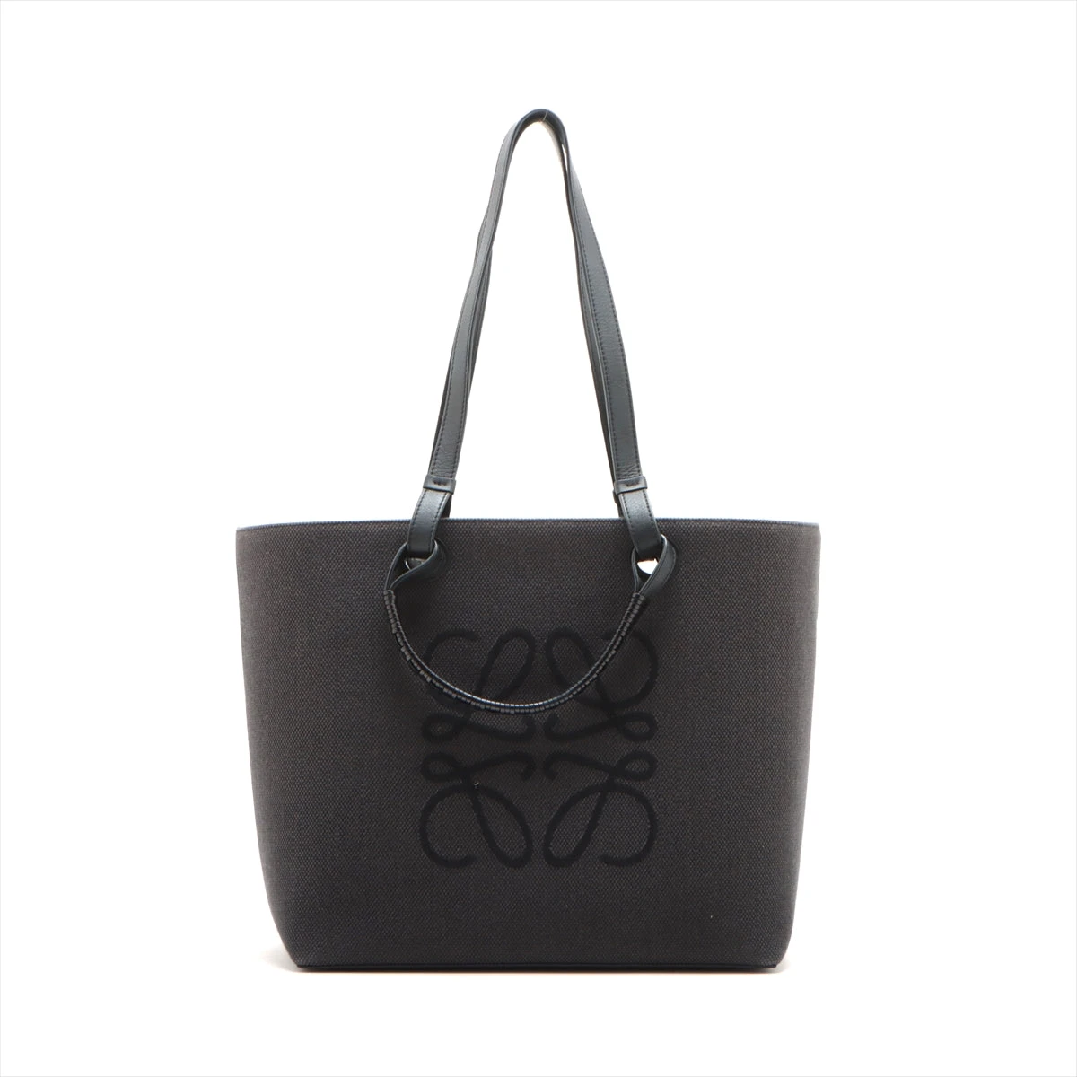 LOEWE ロエベ 2WAYトートバッグ アナグラム キャンバス×レザー 大容量 