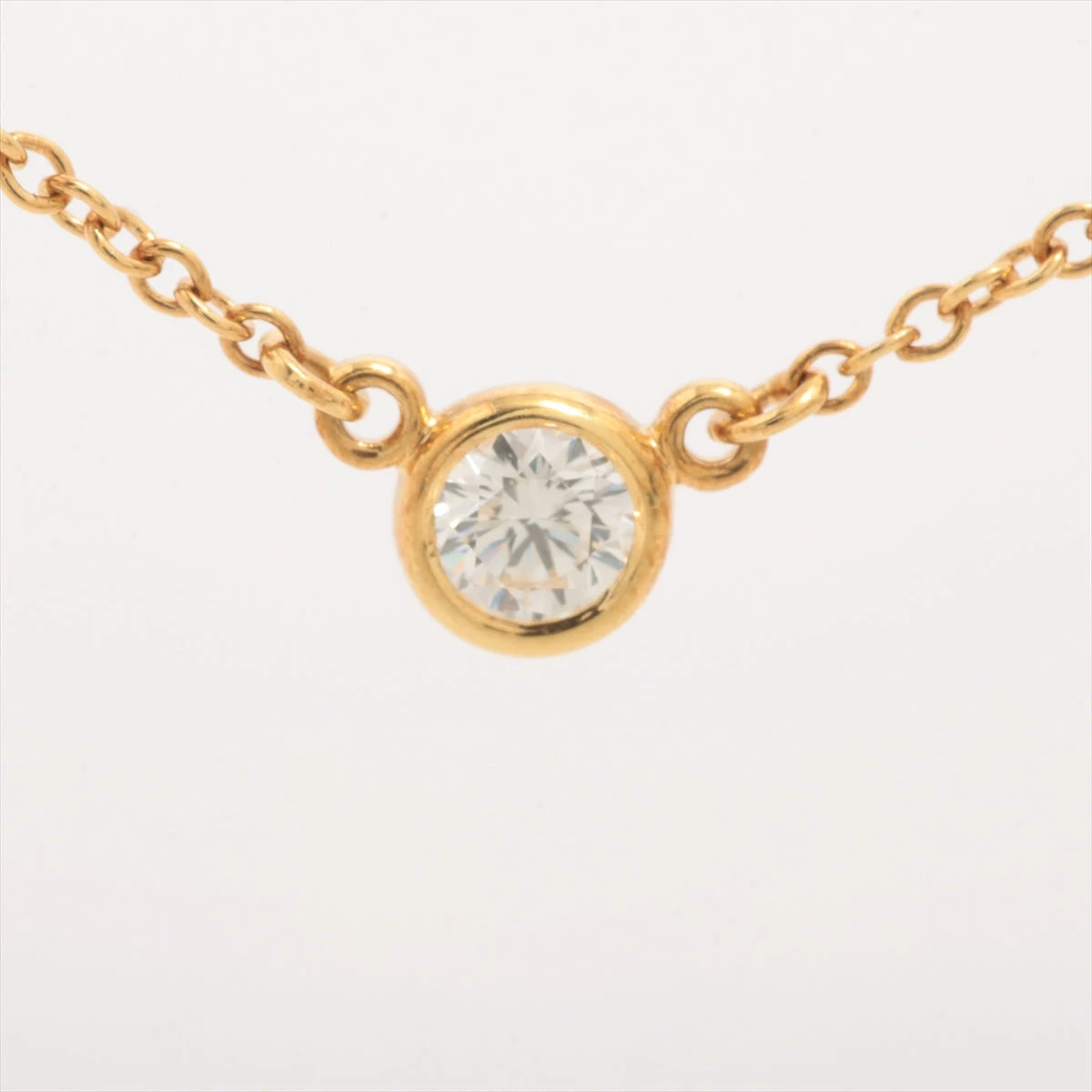 ティファニー バイザヤード 1P ダイヤ ネックレス 750(YG) 1.9g 直径約  