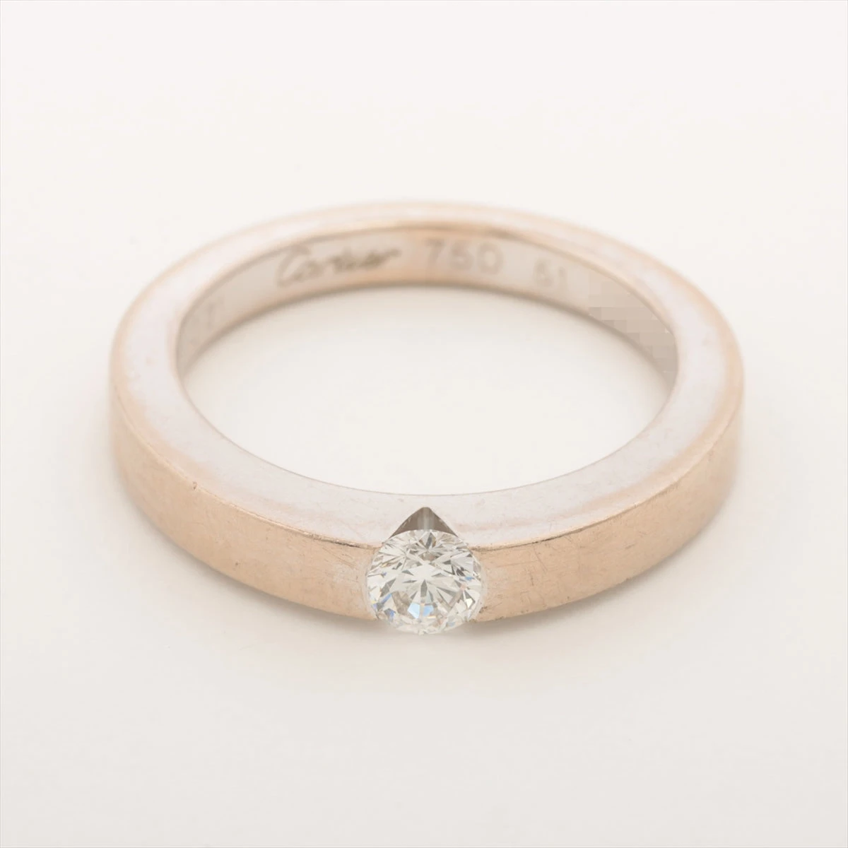 カルティエ デートウィズ ダイヤ リング 750(WG) 5.6g 0.21 51※GIA