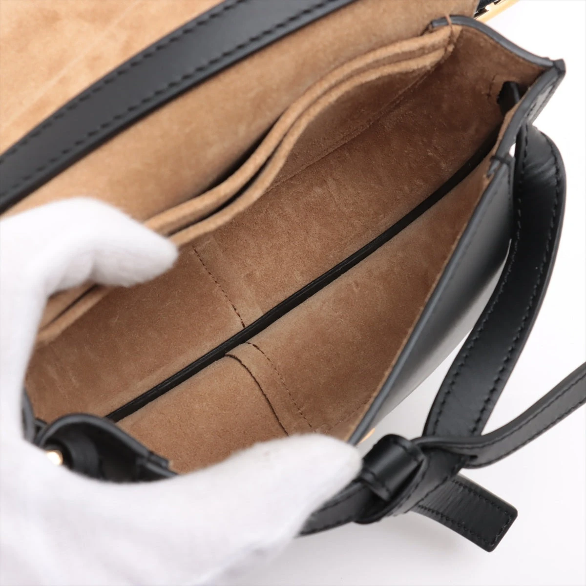 ロエベ ゲート デュアル ミニ レザー ショルダーバッグ ブラック ロエベ ゲート デュアル ミニ レザー ショルダーバッグ ブラック