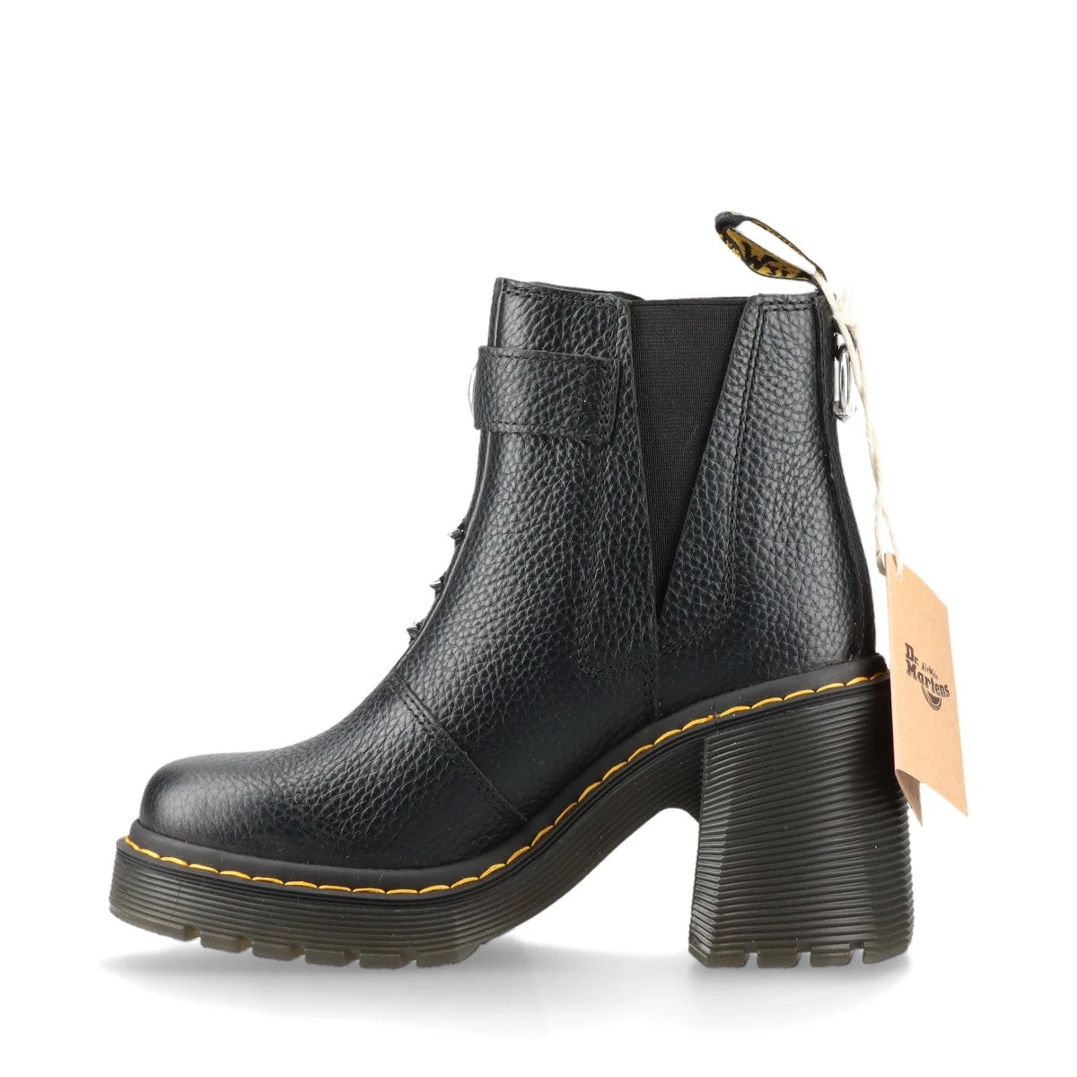 ドクターマーチン レザー サイドゴアブーツ UK4 メタルロゴ金具 ピアス Dr.Martens - ドクターマーチン レザー サイドゴアブーツ UK4