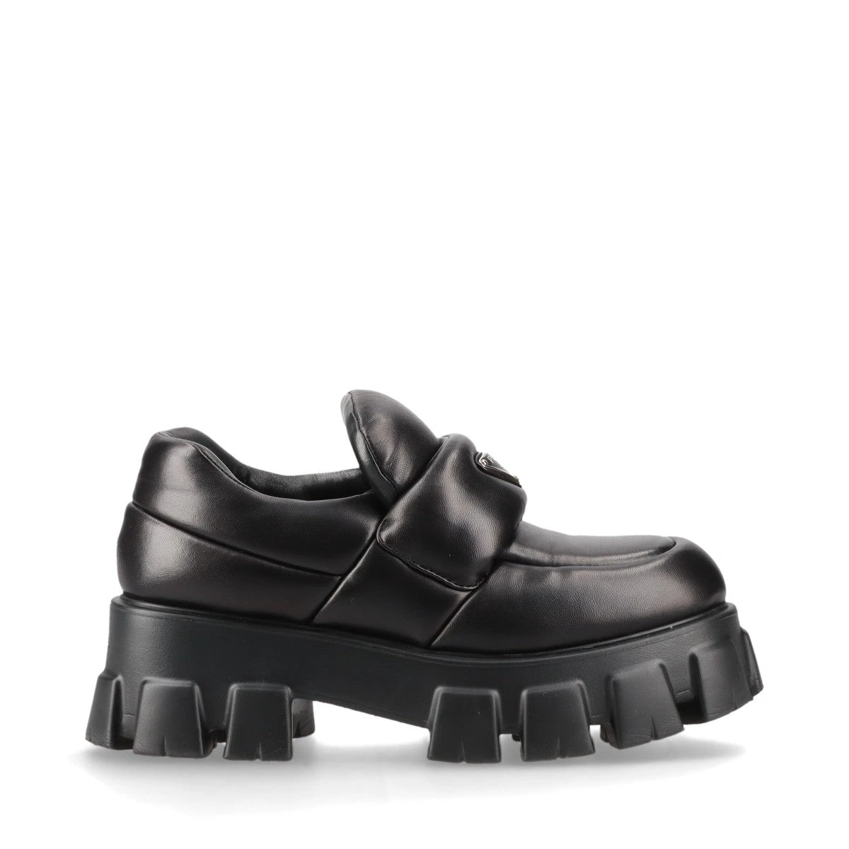 PRADA ブラック ローファー　モノリス　34 新品未使用 中古・古着通販】PRADA (プラダ) ブラッシュドレザーモノリス