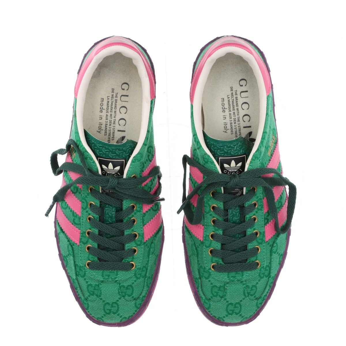 未使用品　サイズ21.5 グッチ　アディダス　ガゼル　GGキャンバス　スニーカー GUCCI×adidas コラボ ガゼル スニーカー GGキャンバス グッチ