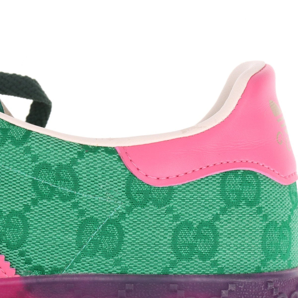 グッチ×アディダス ガゼル キャンバス×レザー スニーカー 24.5cm