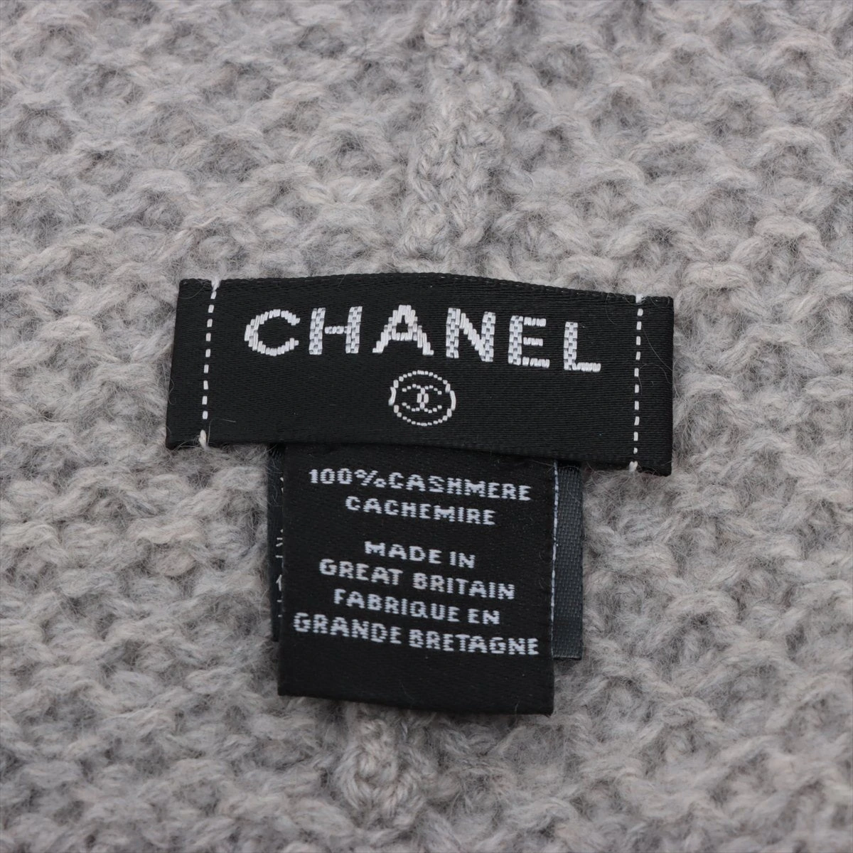 シャネル ココマーク 15B ニットキャップ カシミヤ グレー A3247131