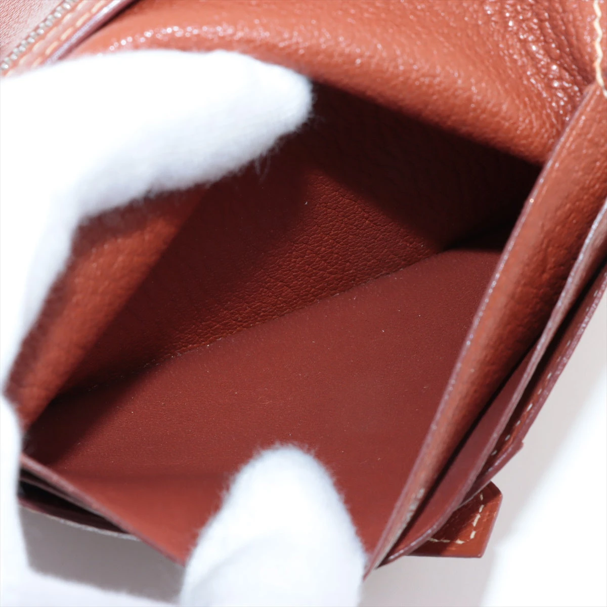エルメス ベアンコンパクト シェブルミゾル 財布 ブラウン